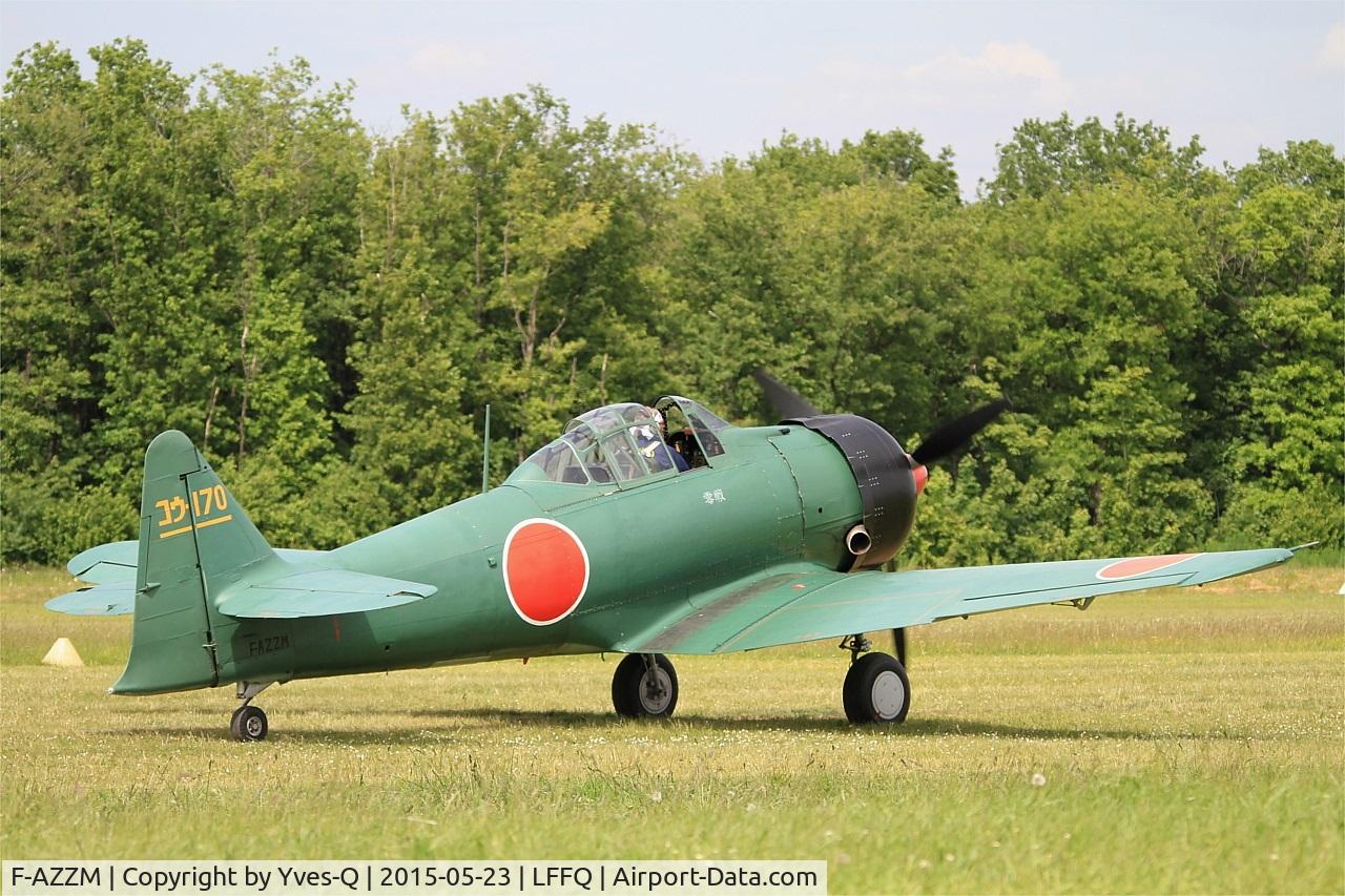 F-AZZM, 2000 North American AT-6B Texan C/N SA-32, North American AT-6B Texan, Taxiing to parking area, La Ferté-Alais airfield (LFFQ) Air show 2015