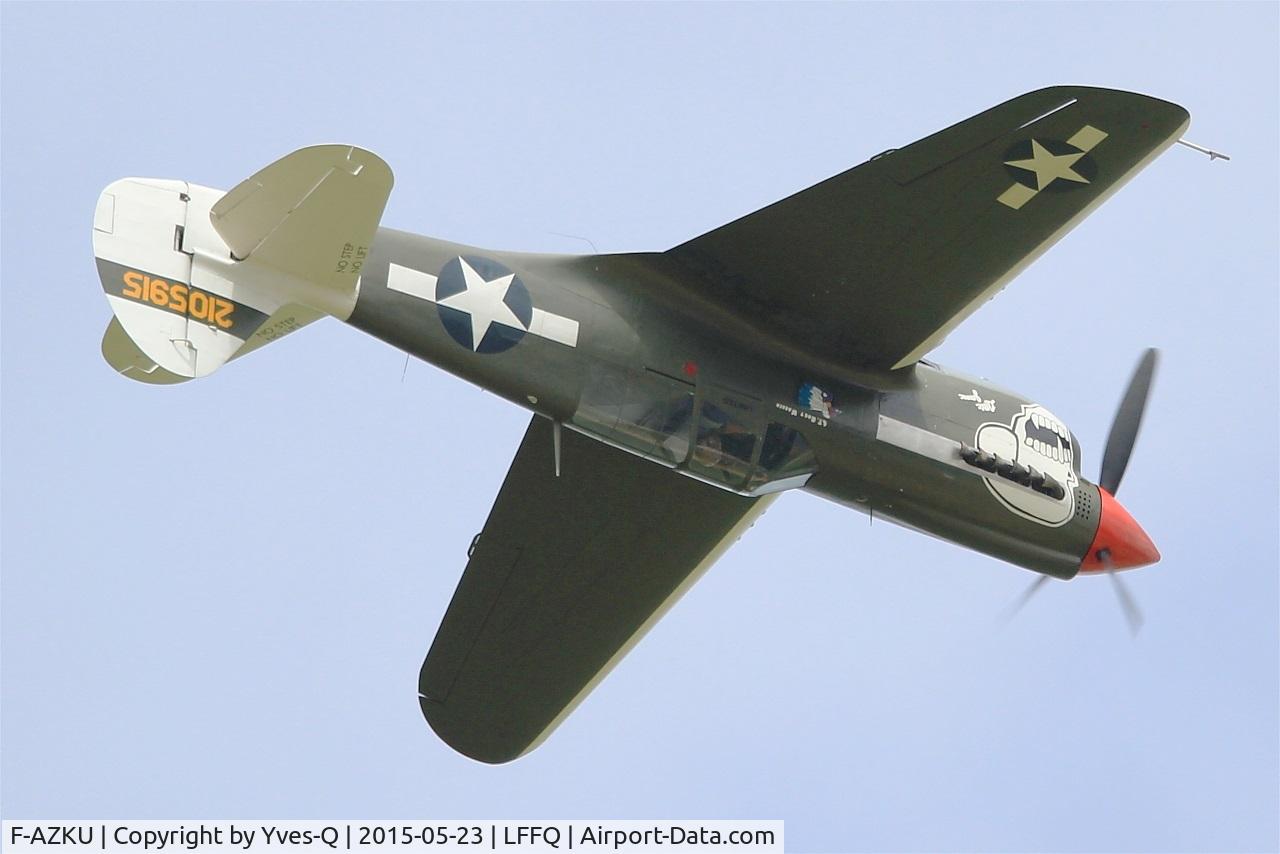 F-AZKU, 1942 Curtiss P-40N Warhawk C/N 29677, Curtiss P-40N Warhawk, On display, La Ferté-Alais (LFFQ) Air show 2015