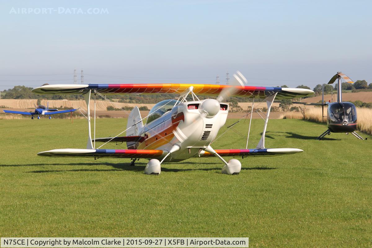 N75CE, 1991 Christen Eagle II C/N GA0032, Christen Eagle II an airfield resident, Fishburn Airfield, September 27th 2015.
