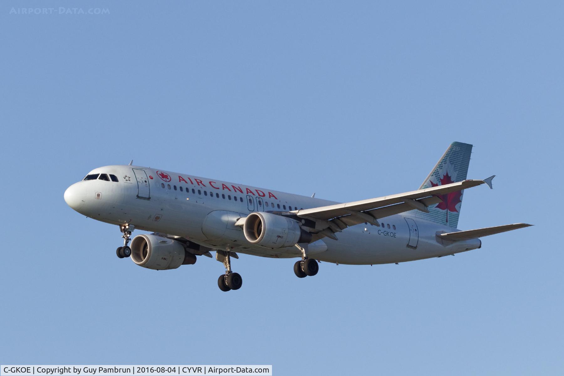 C-GKOE, 2002 Airbus A320-214 C/N 1874, Landing