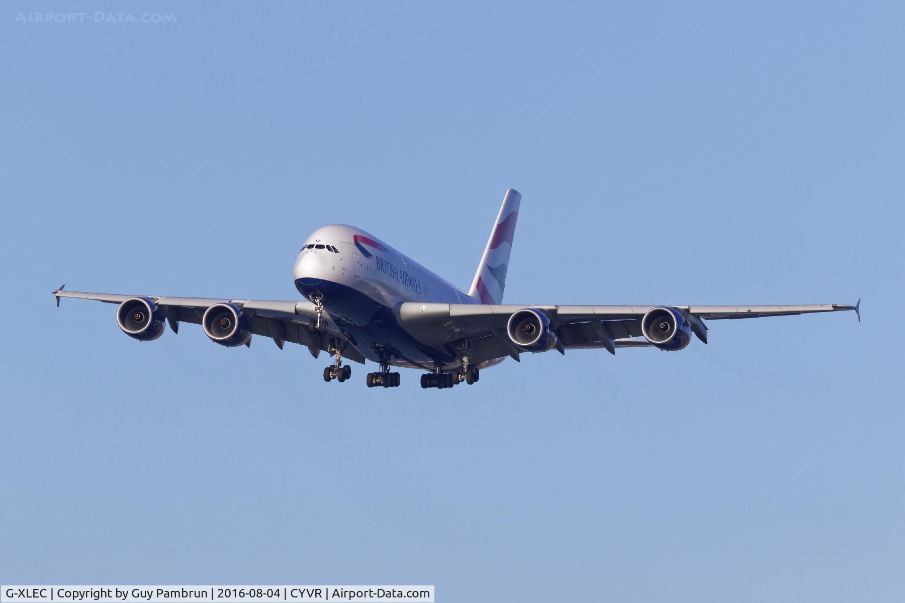 G-XLEC, 2013 Airbus A380-841 C/N 124, Landing