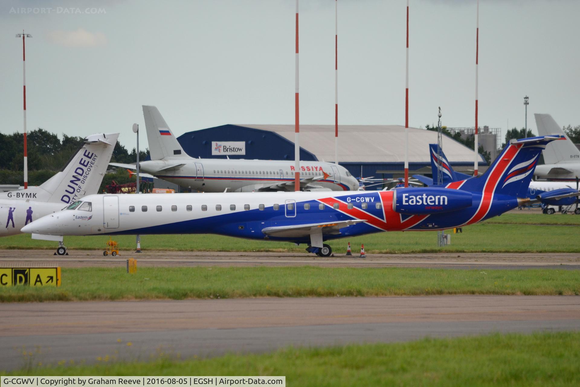 G-CGWV, 2000 Embraer ERJ-145MP (EMB-145MP) C/N 145362, Parked at Norwich.