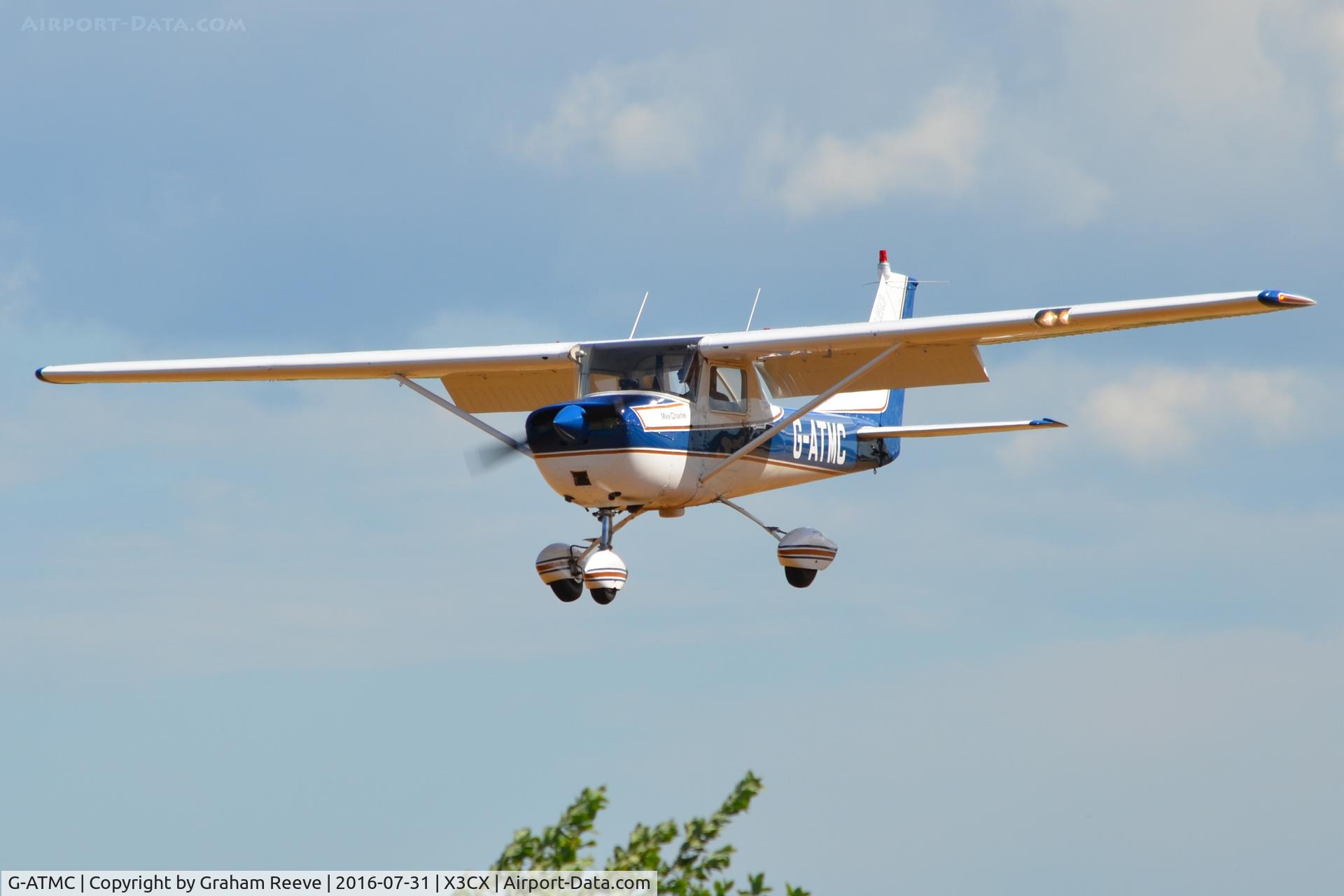 G-ATMC, 1966 Reims Cessna F150F C/N 0020, Landing at Northrepps.