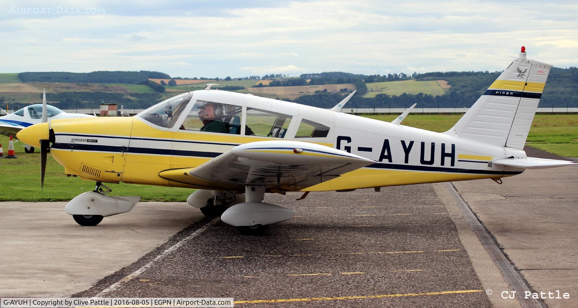 G-AYUH, 1970 Piper PA-28-180 Cherokee C/N 28-7105042, Visiting Dundee EGPN