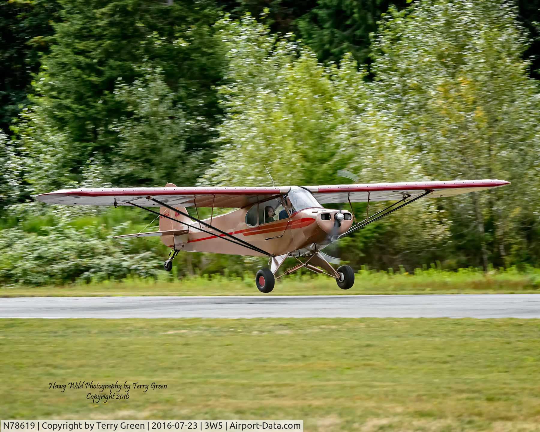 N78619, 1947 Piper PA-11 Cub Special C/N 11-1380, 2016 North Cascades Vintage Aircraft Museum Fly-In Mears Field 3W5 Concrete Washington