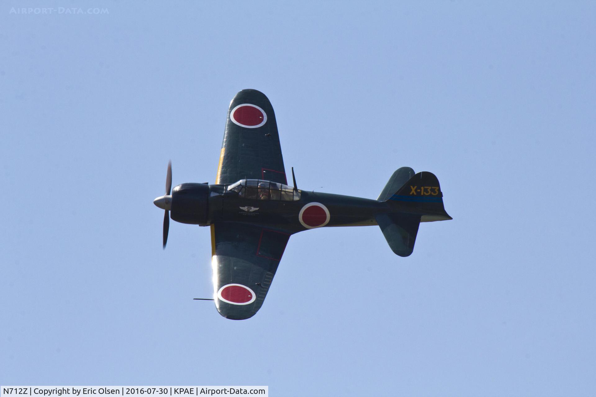 N712Z, 1942 Mitsubishi A6M3 Reisen (Zero) C/N 3869, A6M3 Zero during one of it's many passes during the 2016 FHC Skyfair.