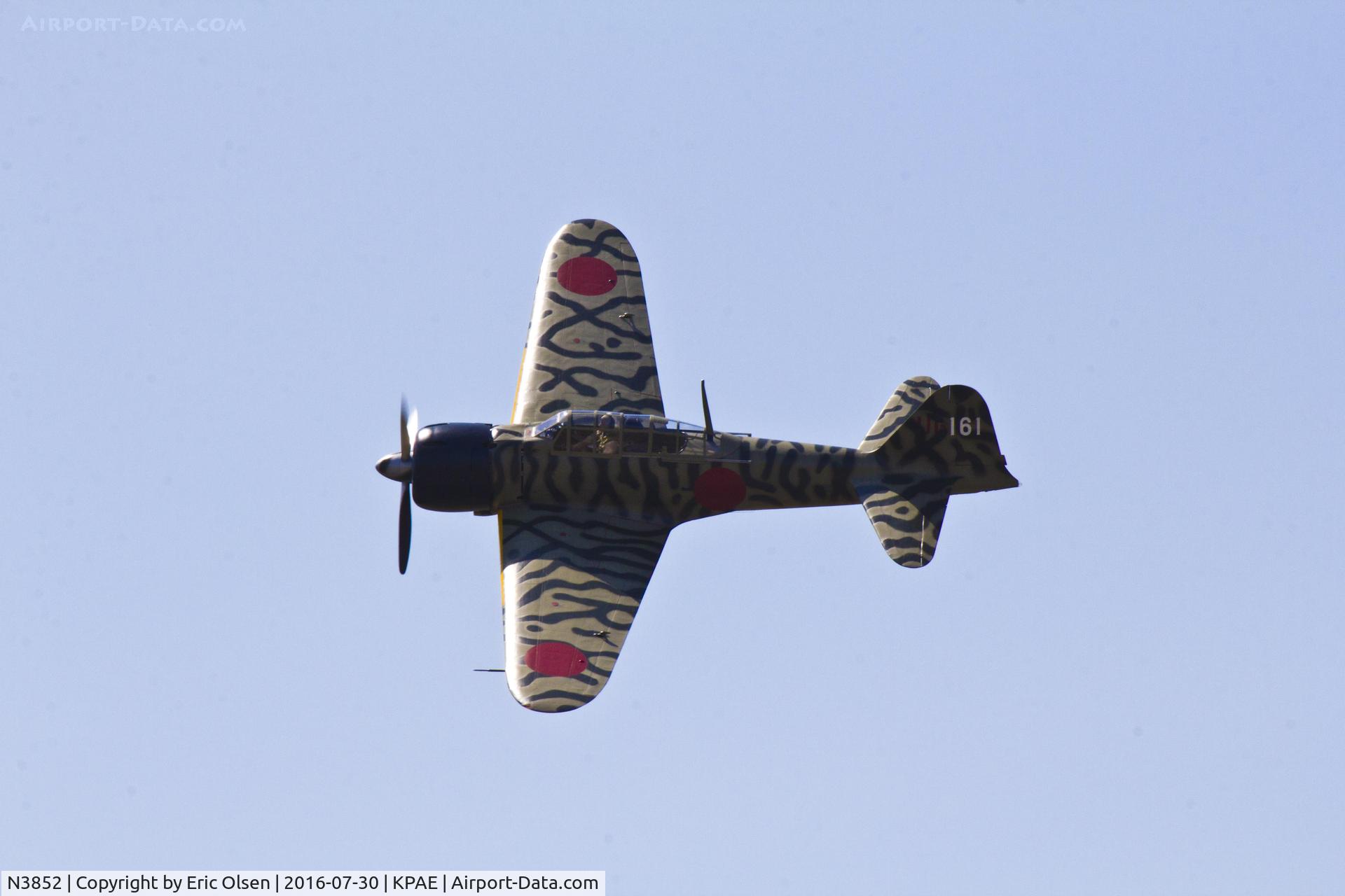 N3852, Mitsubishi A6M3 Reisen (Zero) C/N 3852, A6M3 Zero during one of it's many passes during the 2016 FHC Skyfair.