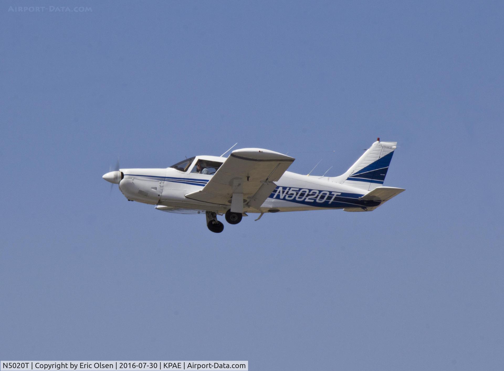 N5020T, 1972 Piper PA-28R-200 C/N 28R-7235175, Wheels up! Piper heading out from Paine Field.