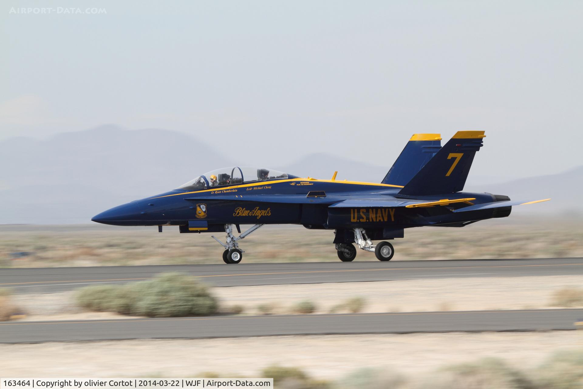163464, 1988 McDonnell Douglas F/A-18D Hornet C/N 685/D010, due to problems with a single seater F-18, one pilot used the two seater during the LA county airshow...