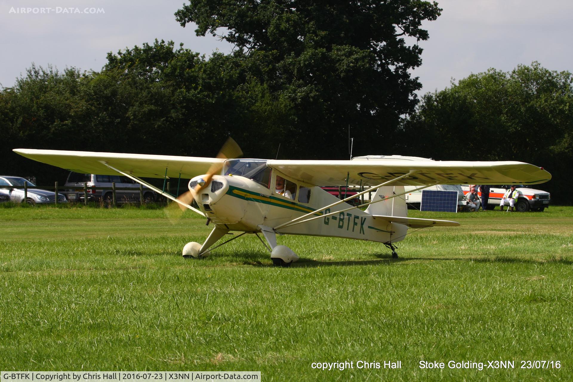 G-BTFK, 1947 Taylorcraft BC-12D Twosome C/N 10540, Stoke Golding Stakeout 2016
