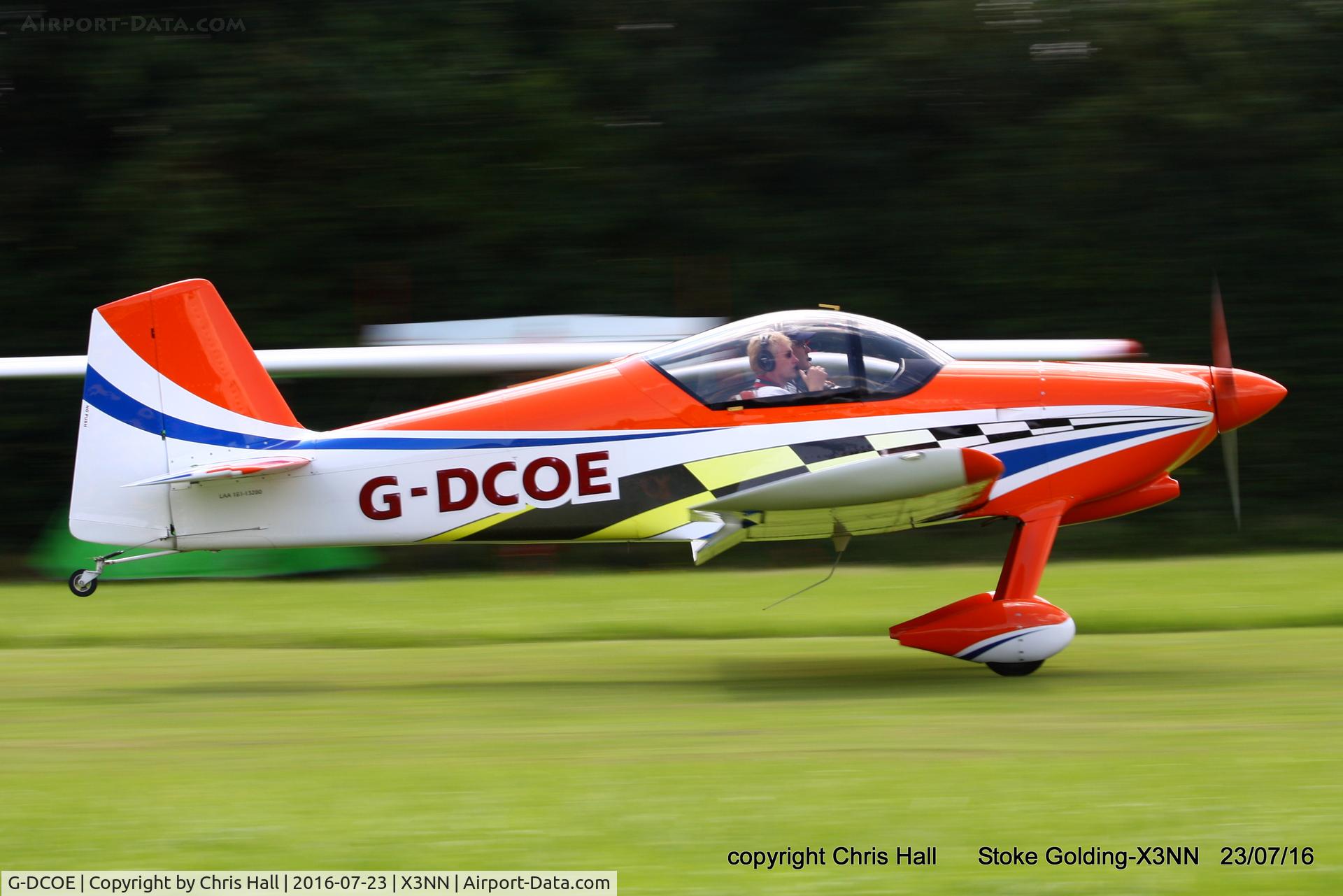 G-DCOE, 2014 Vans RV-6 C/N PFA 181-13280, Stoke Golding Stakeout 2016