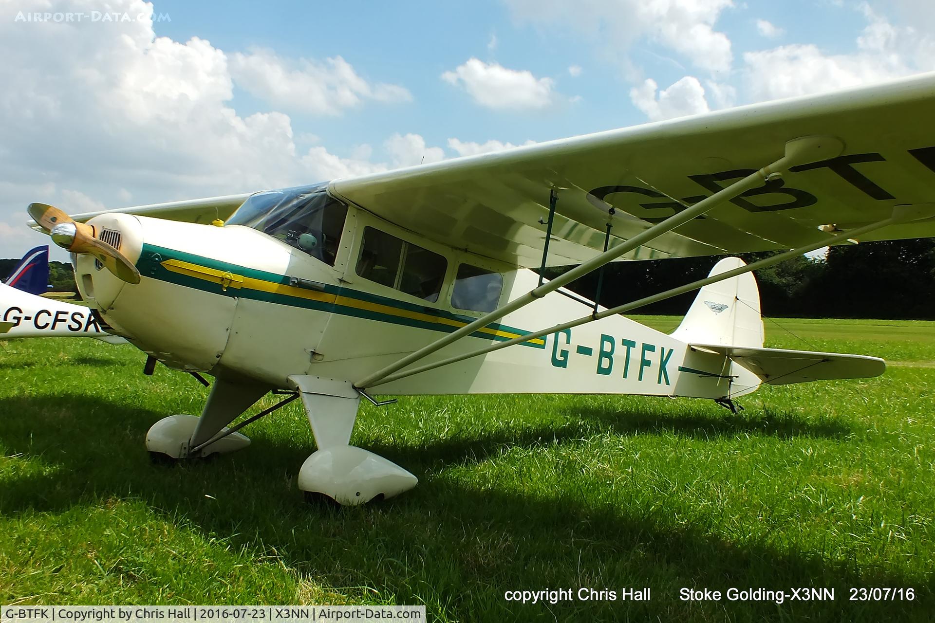 G-BTFK, 1947 Taylorcraft BC-12D Twosome C/N 10540, Stoke Golding Stakeout 2016