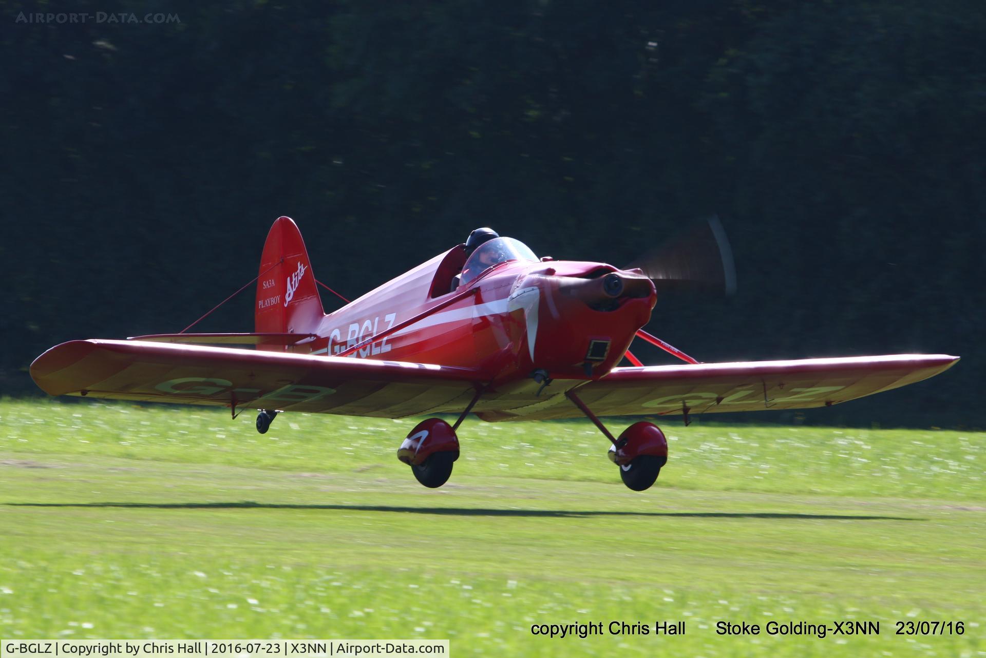 G-BGLZ, 1973 Stits SA-3A Playboy C/N 71-100, Stoke Golding Stakeout 2016