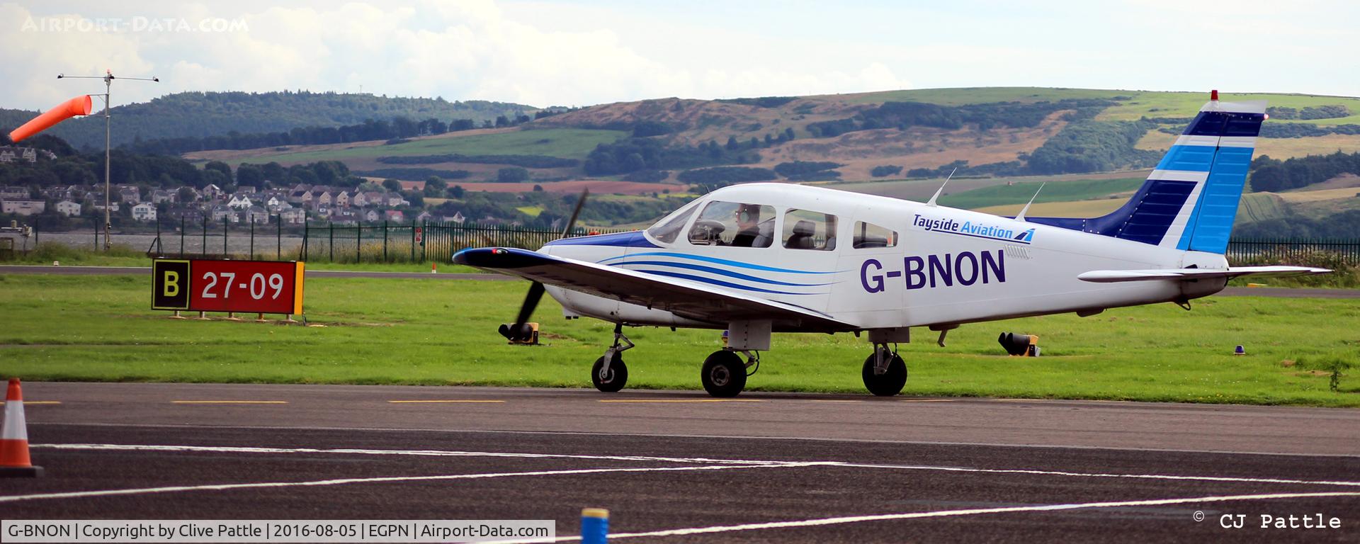 G-BNON, 1987 Piper PA-28-161 Cherokee Warrior II C/N 2816025, Still serving Tayside Aviation at Dundee Riverside EGPN