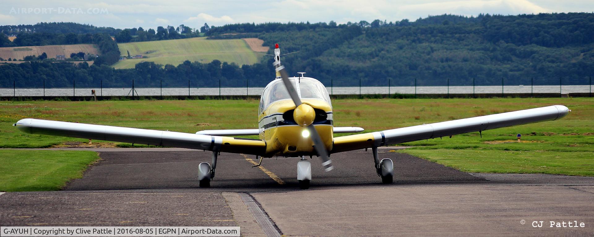 G-AYUH, 1970 Piper PA-28-180 Cherokee C/N 28-7105042, Head-on at Dundee Riverside EGPN