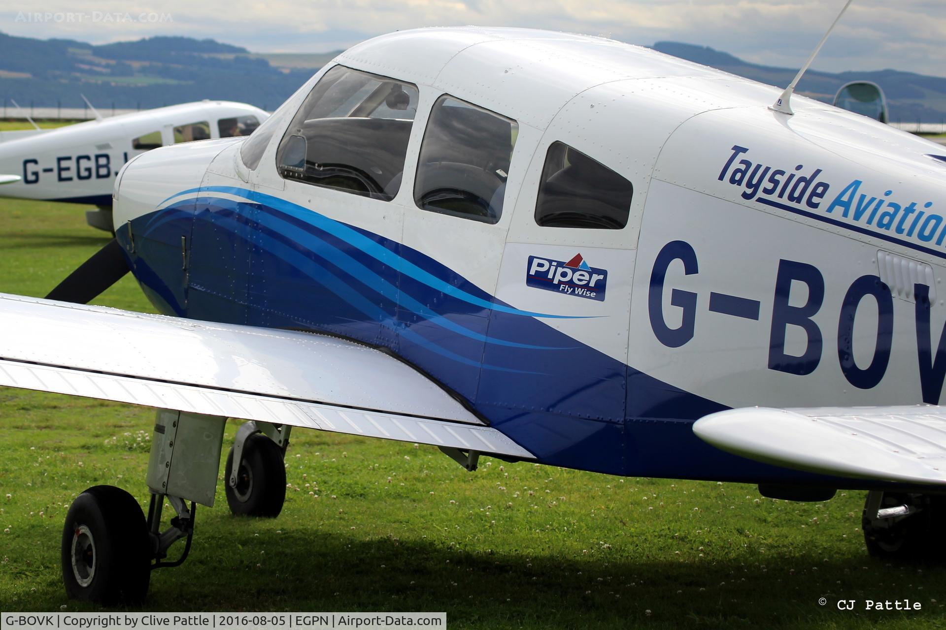 G-BOVK, 1985 Piper PA-28-161 Cherokee Warrior II C/N 28-8516061, Close-up at Dundee EGPN