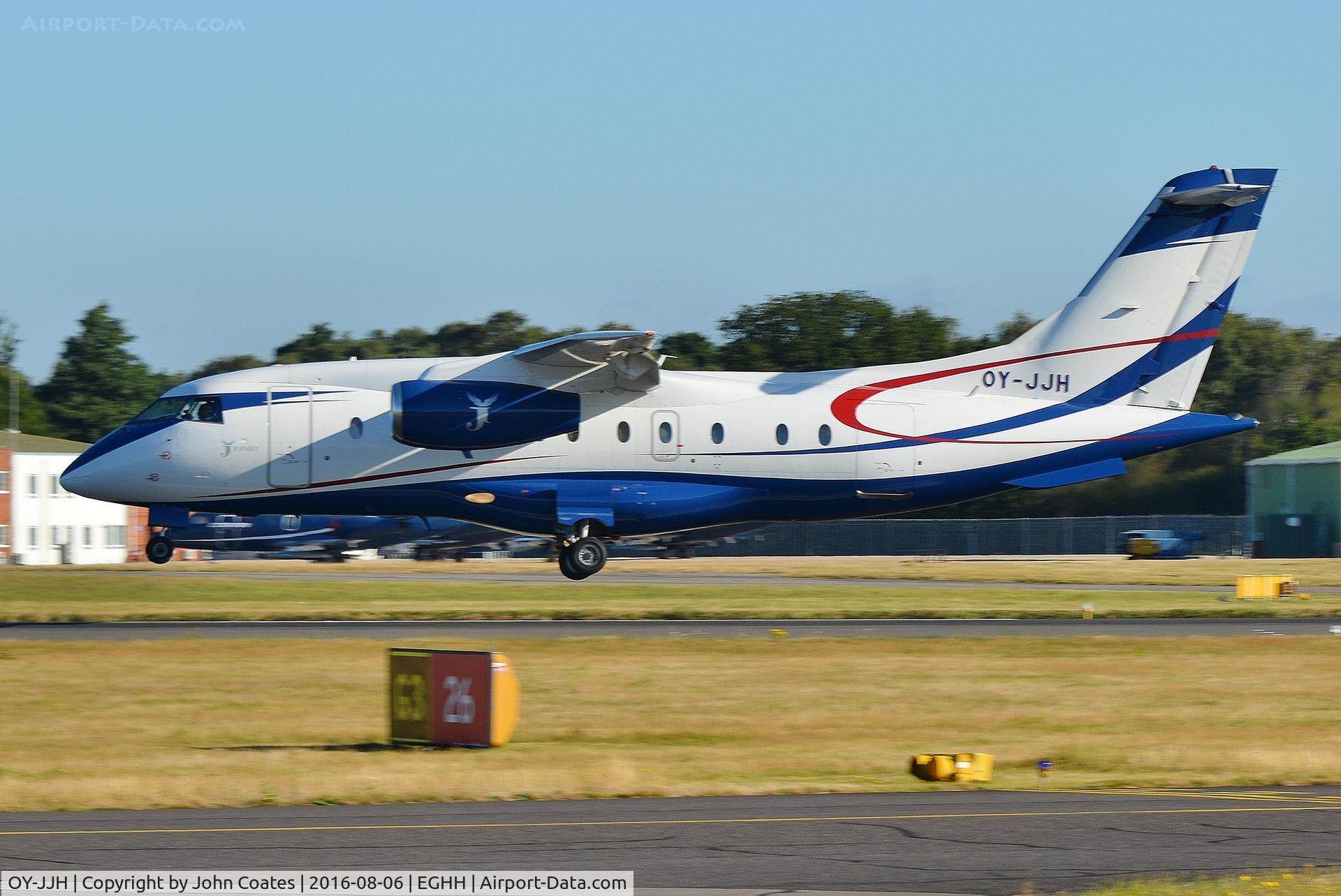 OY-JJH, 2001 Fairchild Dornier 328-300 328JET C/N 3171, Arriving runway 26