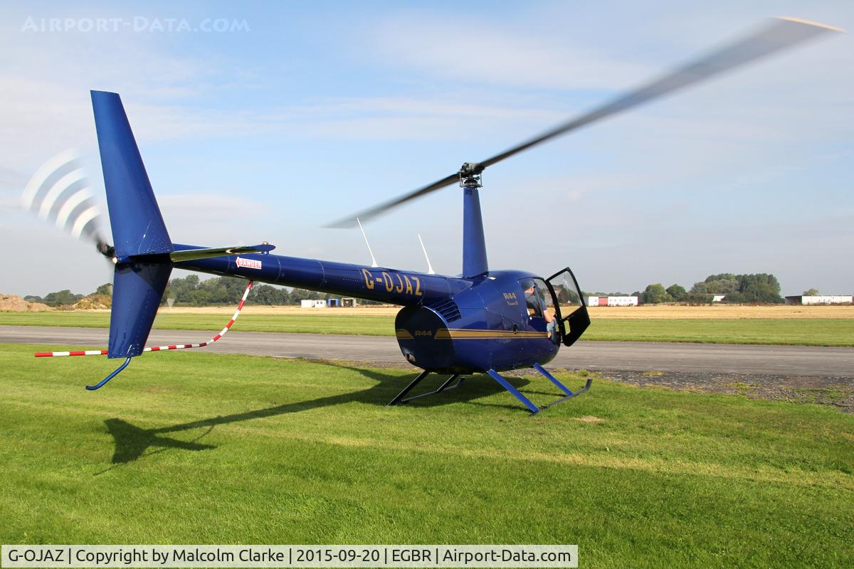 G-OJAZ, 2006 Robinson R44 Raven II C/N 11216, Robinson R44 II at The Real Aeroplane Company's Helicopter Fly-In, Breighton Airfield, September 20th 2015.
