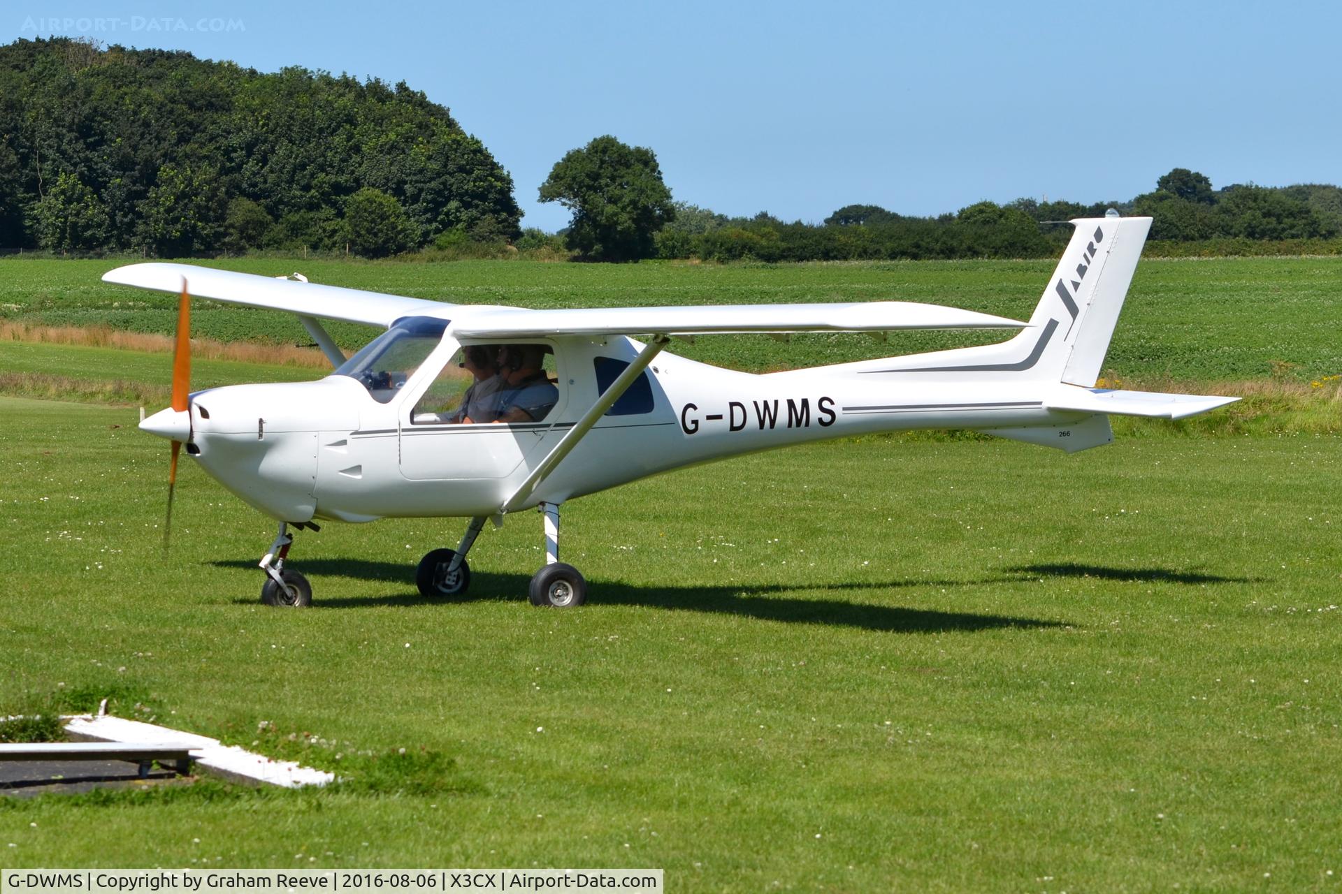 G-DWMS, 2001 Jabiru UL-450 C/N PFA 274A-13491, Just landed at Northrepps.