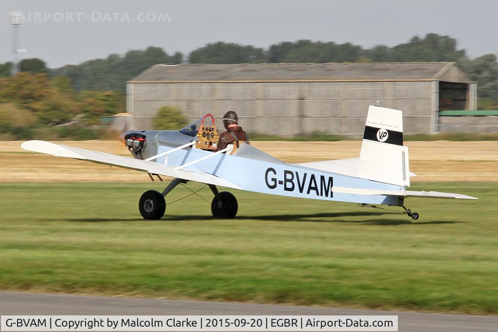 G-BVAM, 1993 Evans VP-1 Volksplane C/N PFA 062-12132, Evans VP-1 Volksplane at The Real Aeroplane Company's Helicopter Fly-In, Breighton Airfield, September 20th 2015.