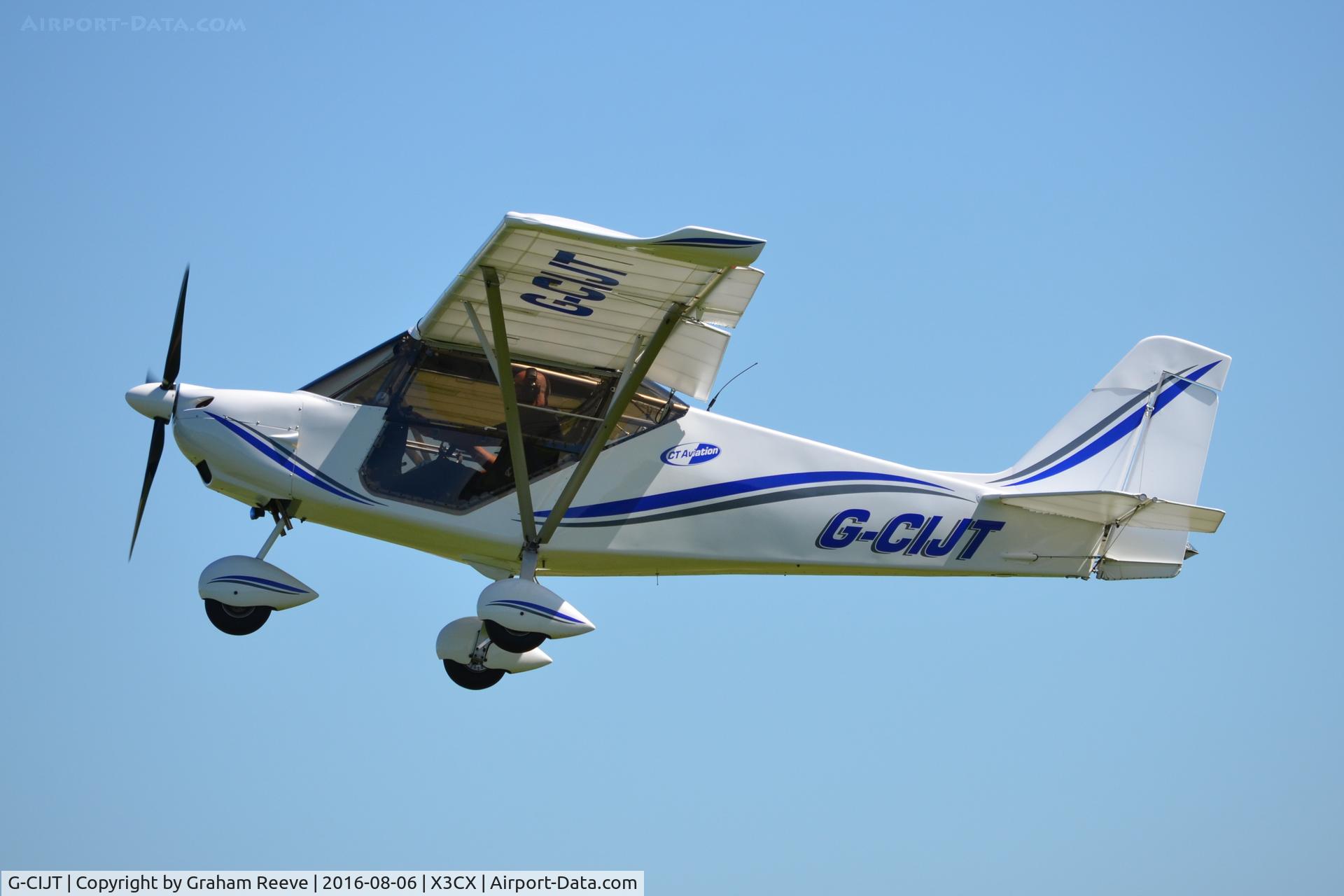 G-CIJT, 2014 Best Off Skyranger Ninja 912S(1) C/N BMAA/HB/650, Departing from Northrepps.