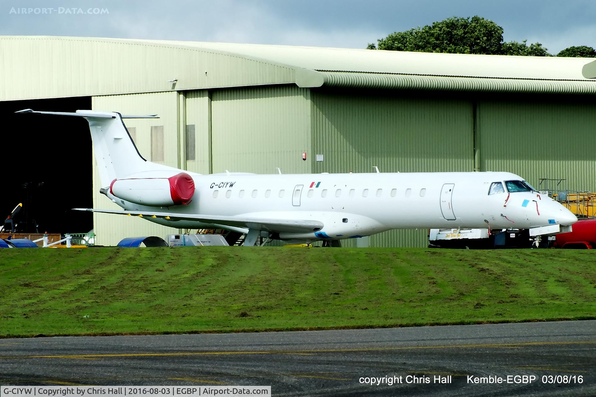G-CIYW, 2002 Embraer EMB-145LU (ERJ-145LU) C/N 145564, in storage at Kemble
