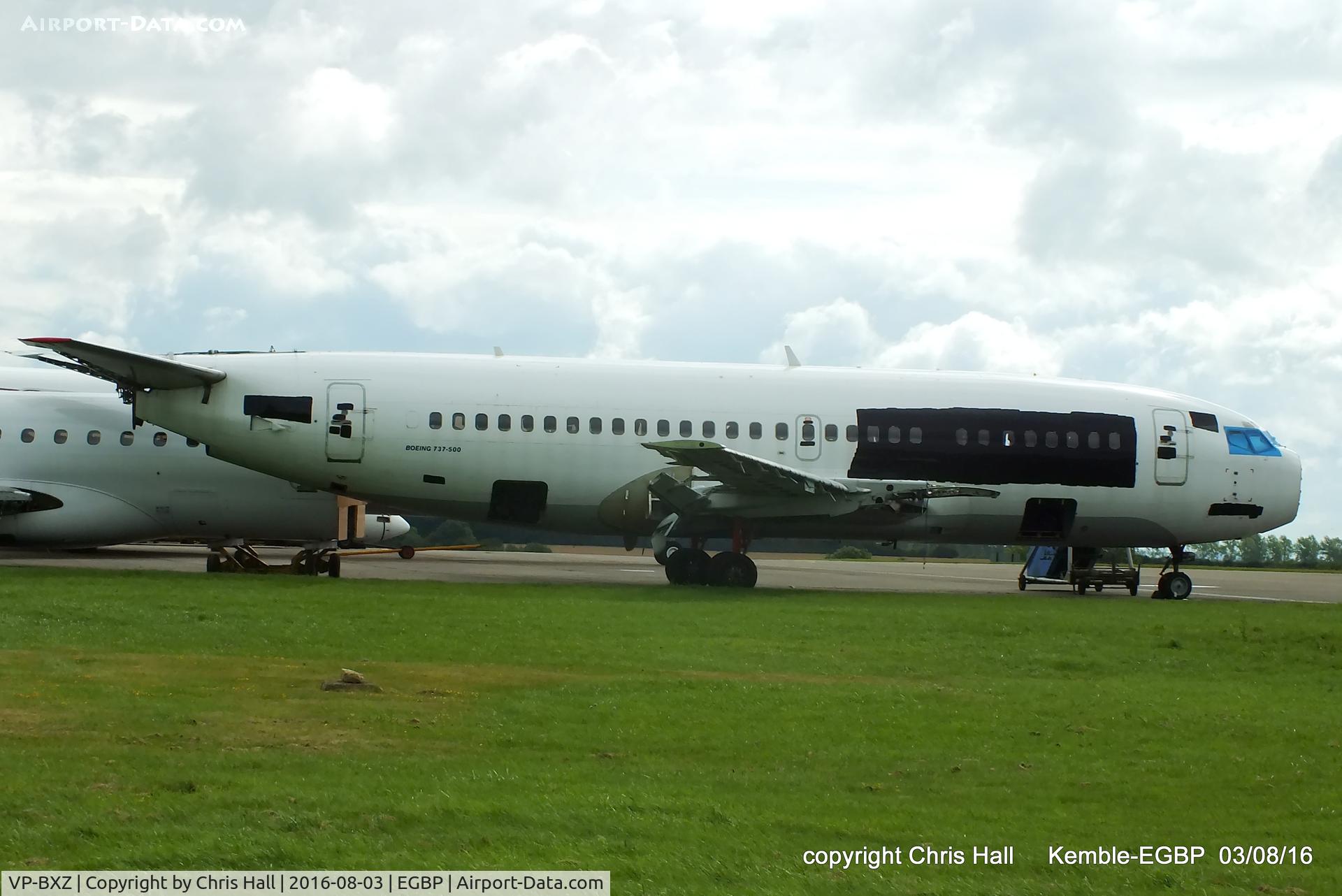 VP-BXZ, 1994 Boeing 737-524 C/N 27329, in storage at Kemble