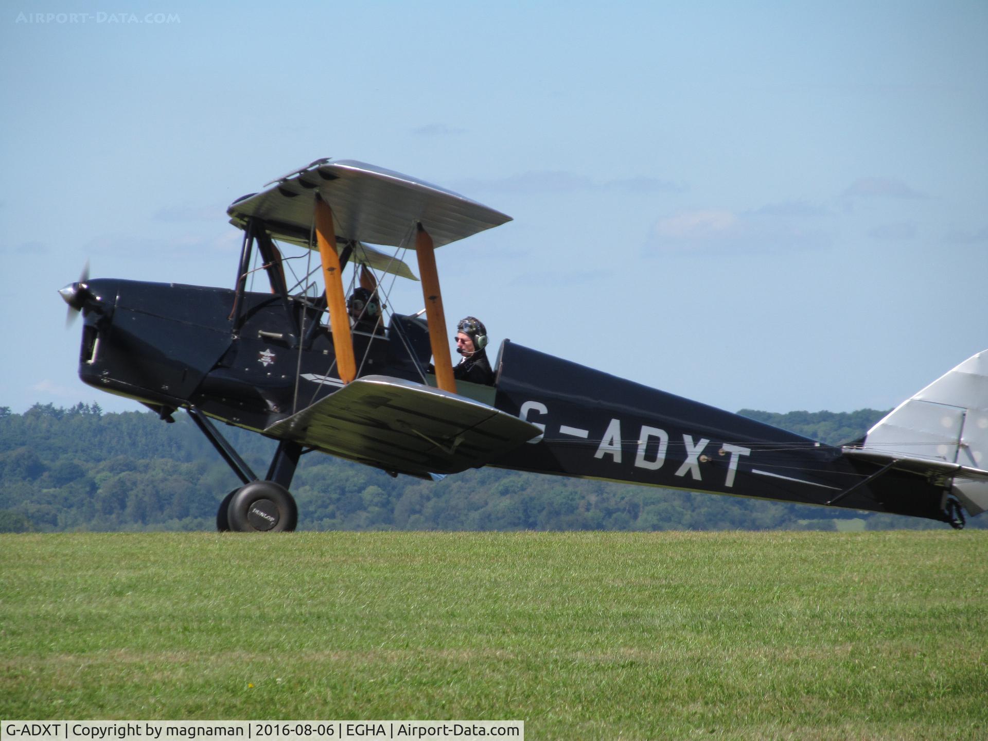 G-ADXT, 1935 De Havilland DH-82A Tiger Moth II C/N 3436, taxying in
