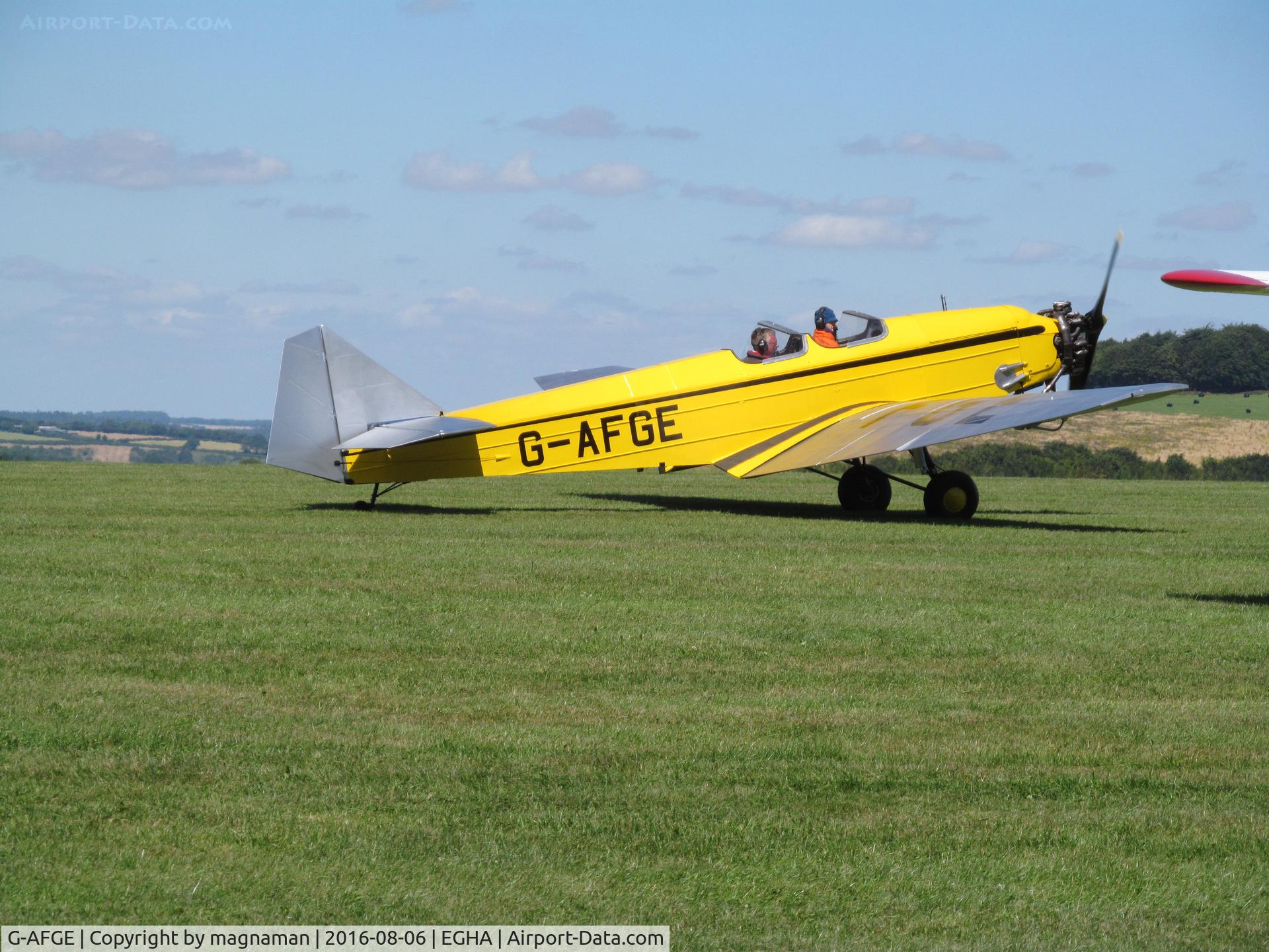 G-AFGE, 1937 British Aircraft Manufacturing Company Ltd Swallow 2 C/N 470, in sun at compton