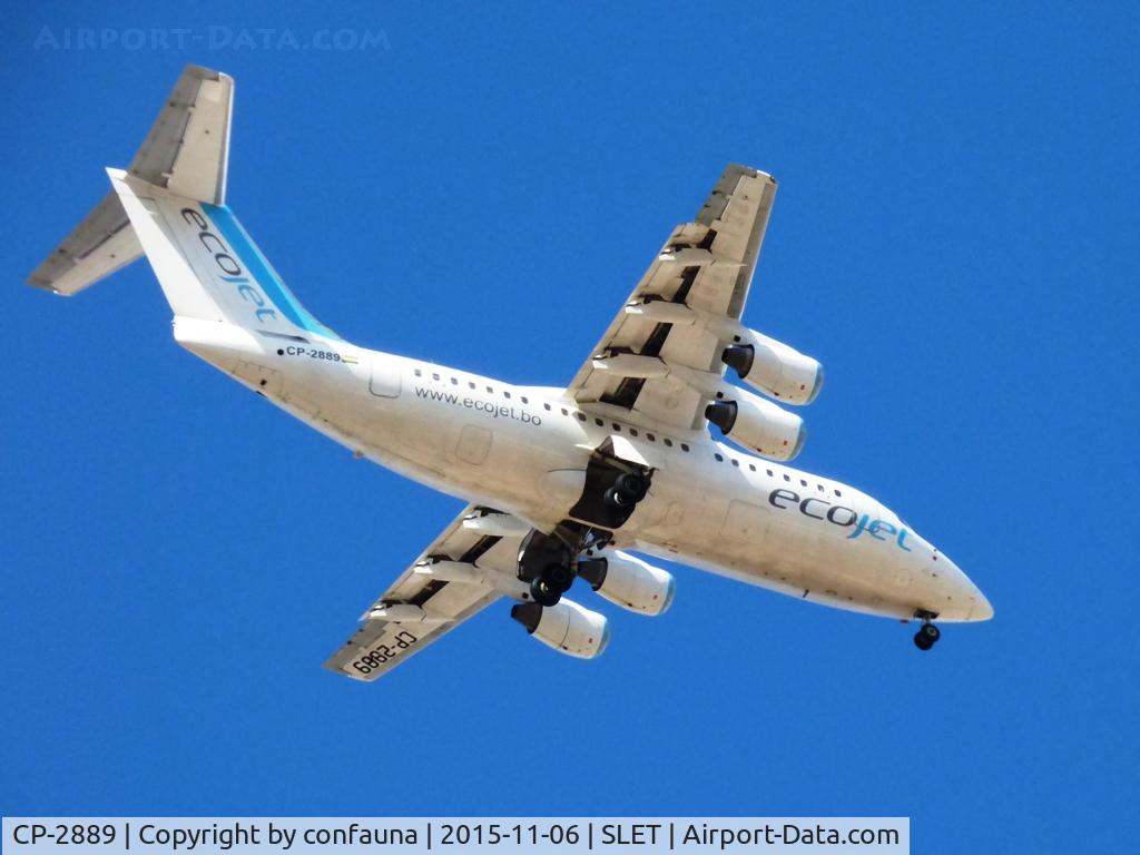 CP-2889, 1995 British Aerospace Avro 146-RJ85 C/N E.2269, Arriving to el Trompillo