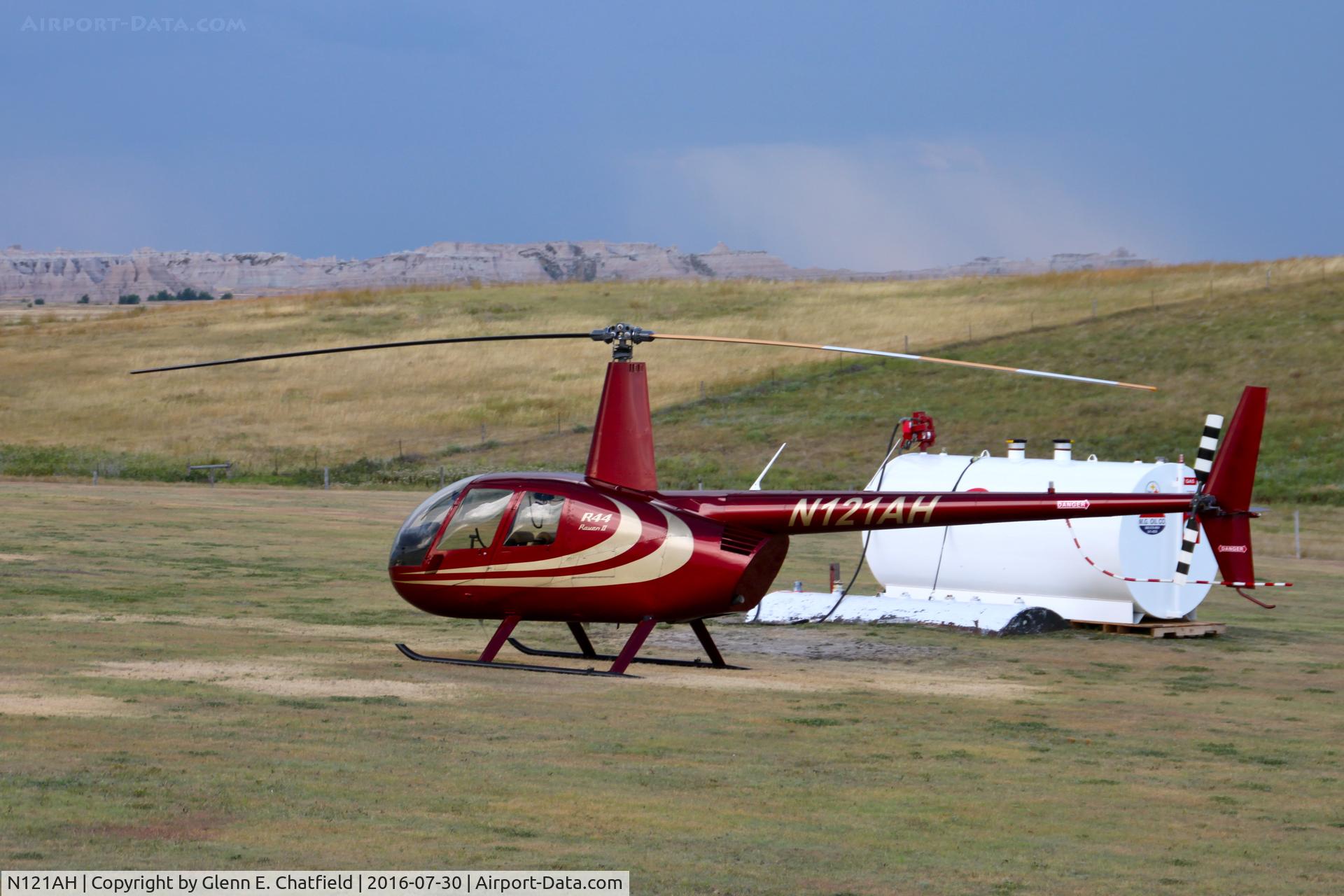N121AH, 2004 Robinson R44 II C/N 10548, At the Badlands in South Dakota for giving rides