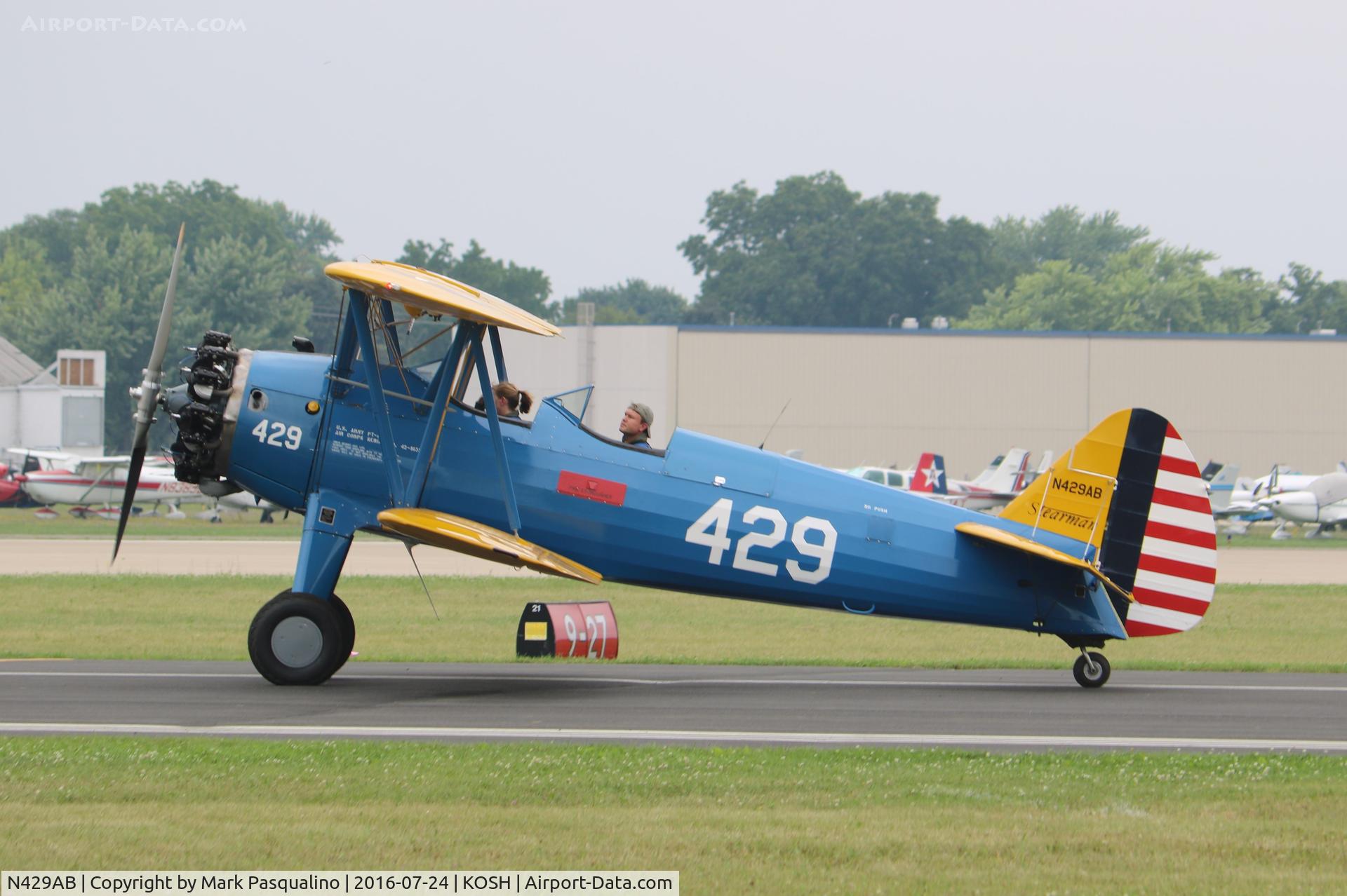 N429AB, 1943 Boeing A75N1(PT17) C/N 75-4484, Stearman