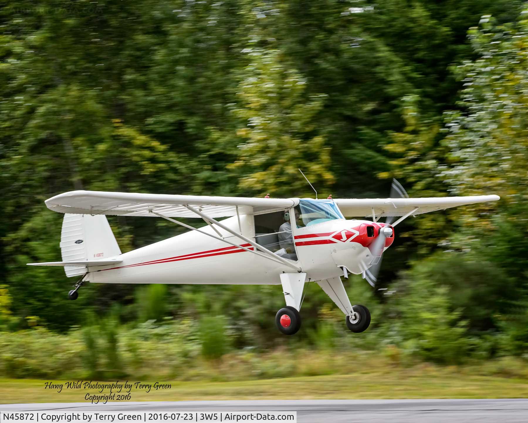 N45872, 1946 Luscombe 8A C/N 2399, 2016 North Cascades Vintage Aircraft Museum Fly-In Mears Field 3W5 Concrete Washington