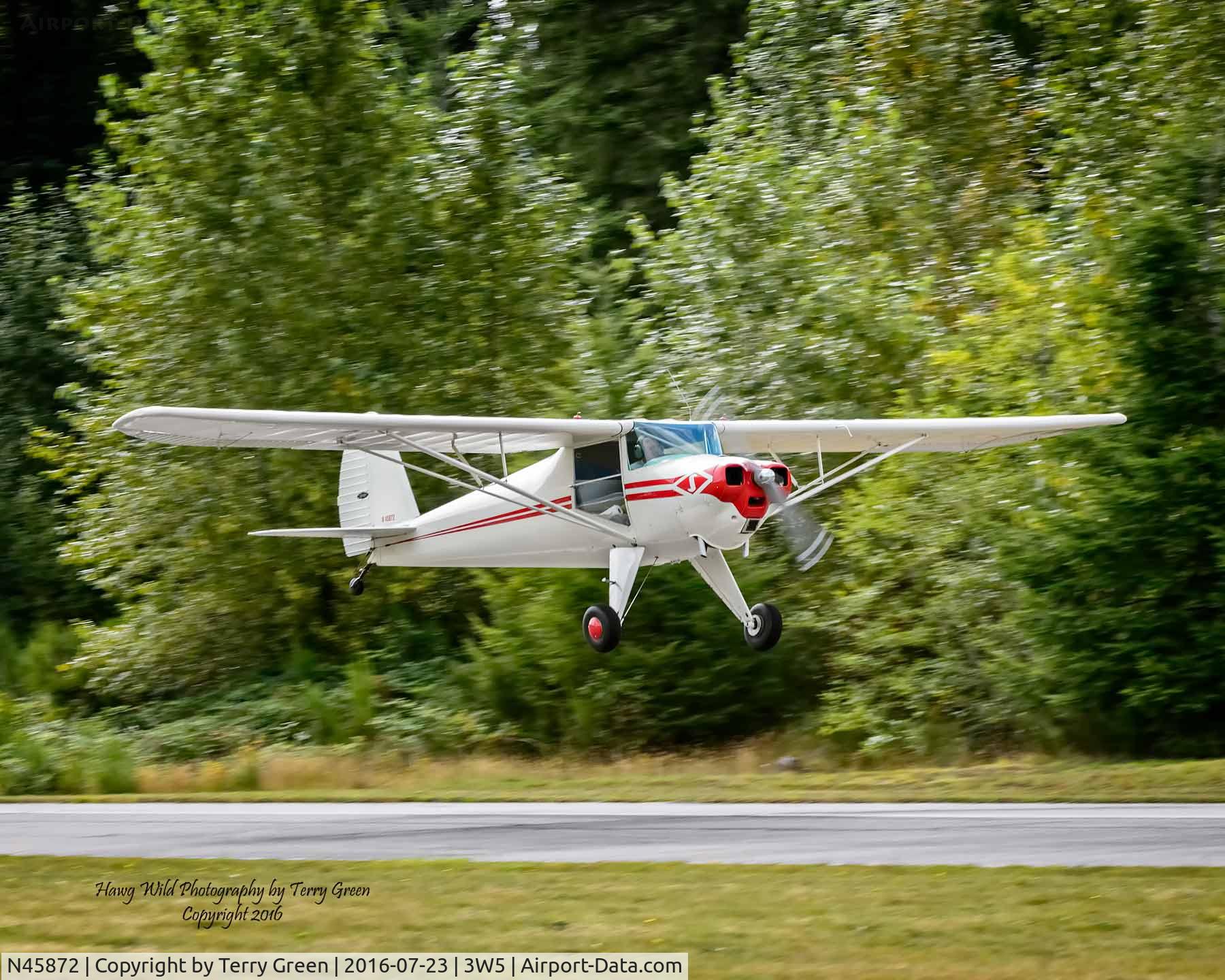 N45872, 1946 Luscombe 8A C/N 2399, 2016 North Cascades Vintage Aircraft Museum Fly-In Mears Field 3W5 Concrete Washington