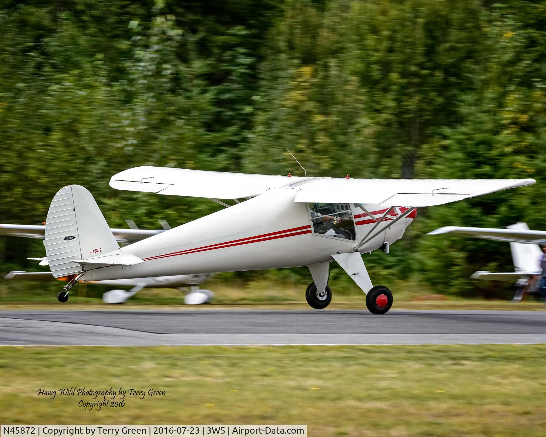 N45872, 1946 Luscombe 8A C/N 2399, 2016 North Cascades Vintage Aircraft Museum Fly-In Mears Field 3W5 Concrete Washington