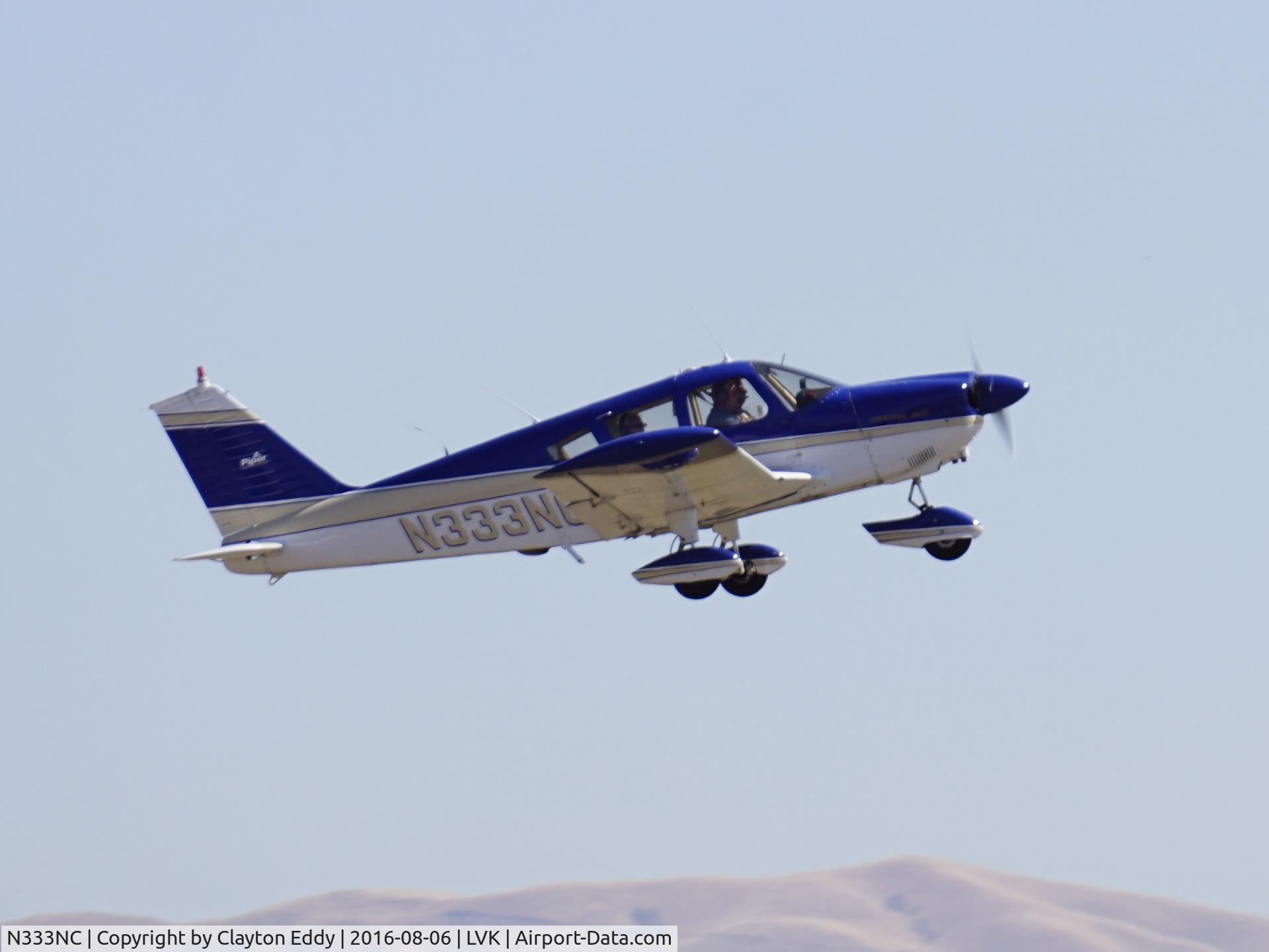 N333NC, 1968 Piper PA-28-180 Cherokee C/N 28-5118, N333NC departing 25R at Livermore Airport.