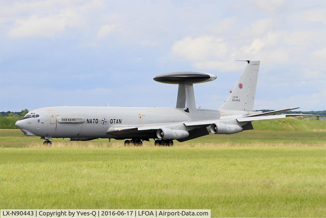 LX-N90443, 1981 Boeing E-3A Sentry C/N 22838, Boeing E-3A Sentry, Landing rwy 24, Avord Air Base 702 (LFOA) Open day 2016