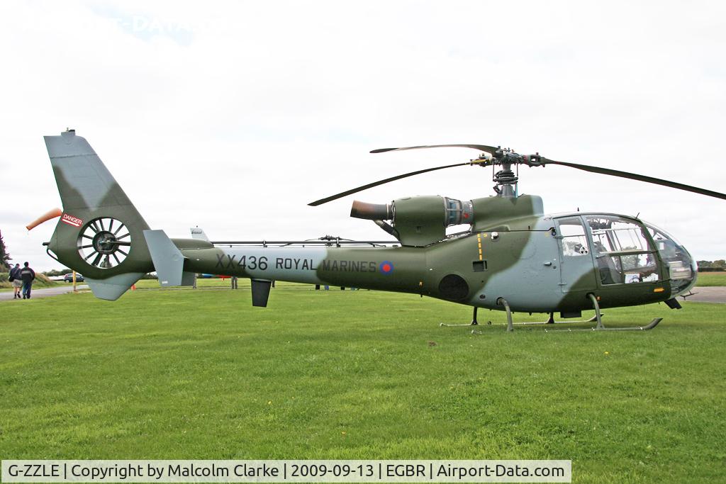G-ZZLE, 1976 Westland SA-341C Gazelle HT2 C/N WA1402, Aerospatiale SA341C Gazelle HT2, Breighton Airfield, September 2009.