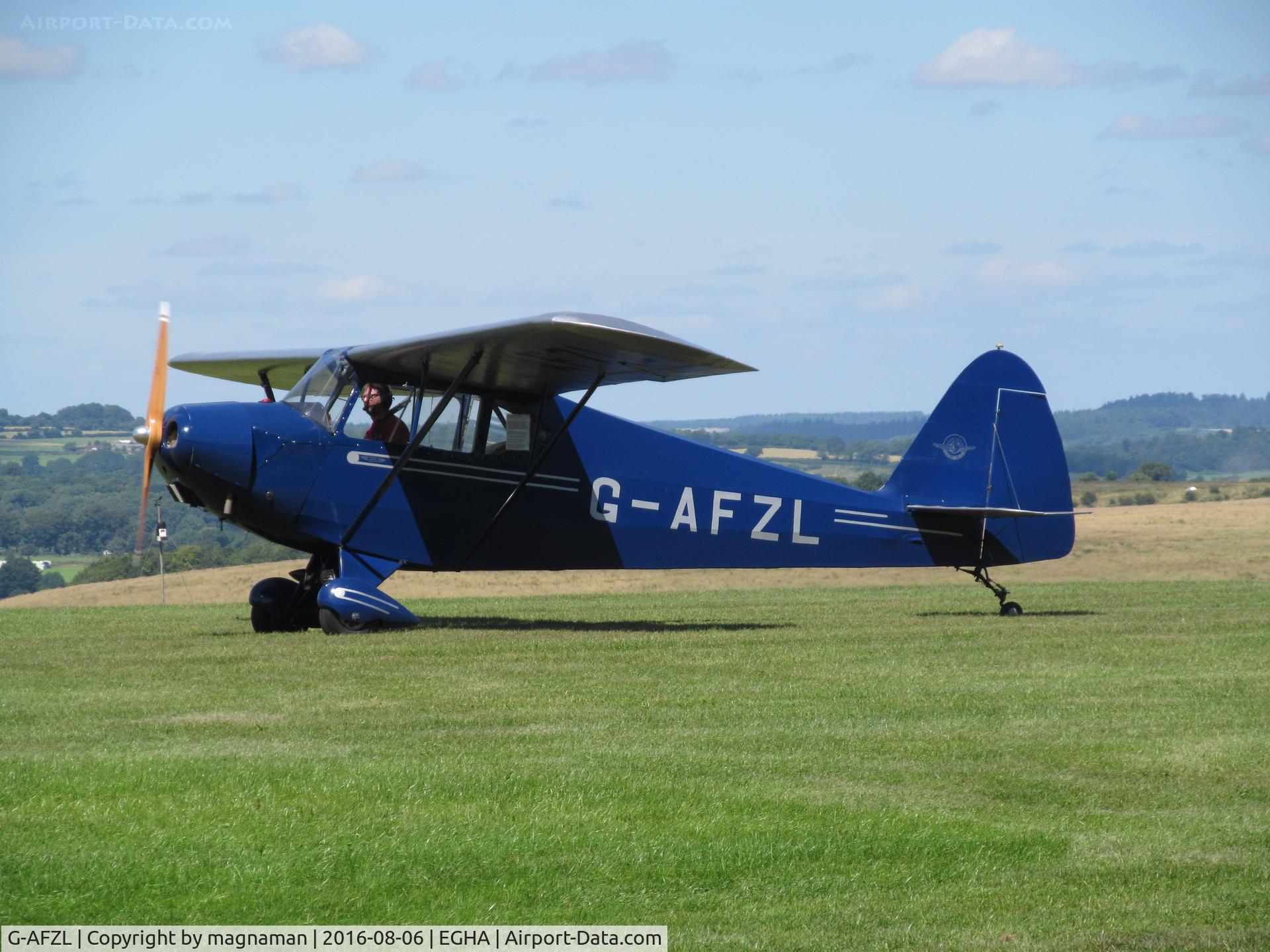 G-AFZL, 1939 Porterfield CP-50 Collegiate C/N 581, going to parking area