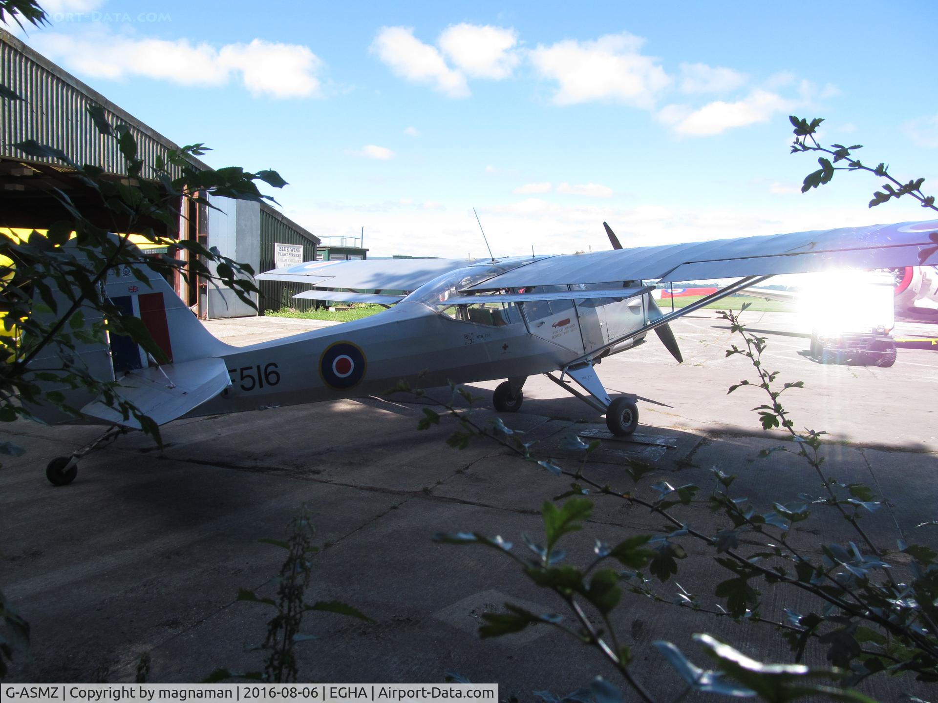 G-ASMZ, 1963 Beagle A-61 Terrier 2 C/N B.629, in military guise at compton