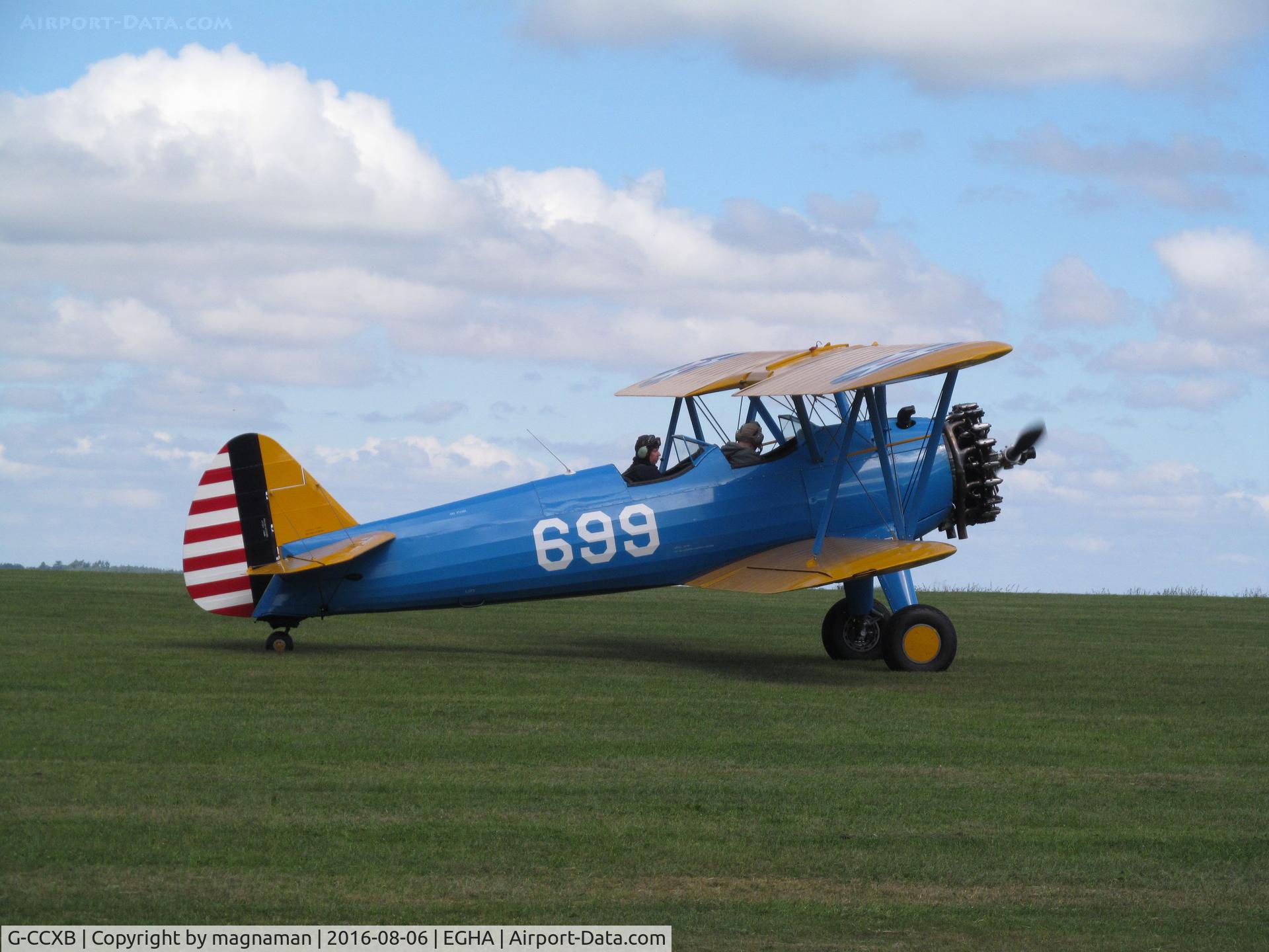 G-CCXB, 1942 Boeing A75L3 C/N 75-7854, one of two in today