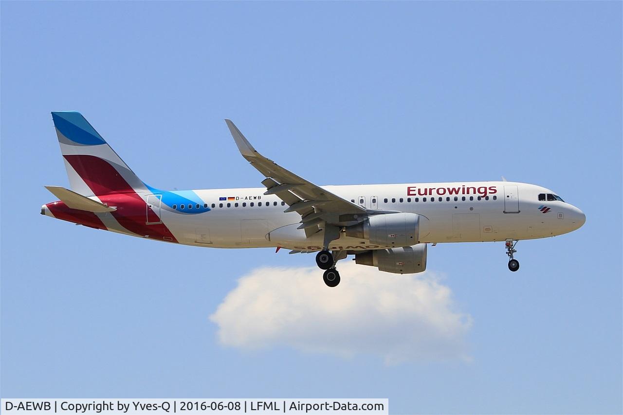 D-AEWB, 2016 Airbus A320-214 C/N 6992, Airbus A320-214, Short approach rwy 31R, Marseille-Provence Airport (LFML-MRS)