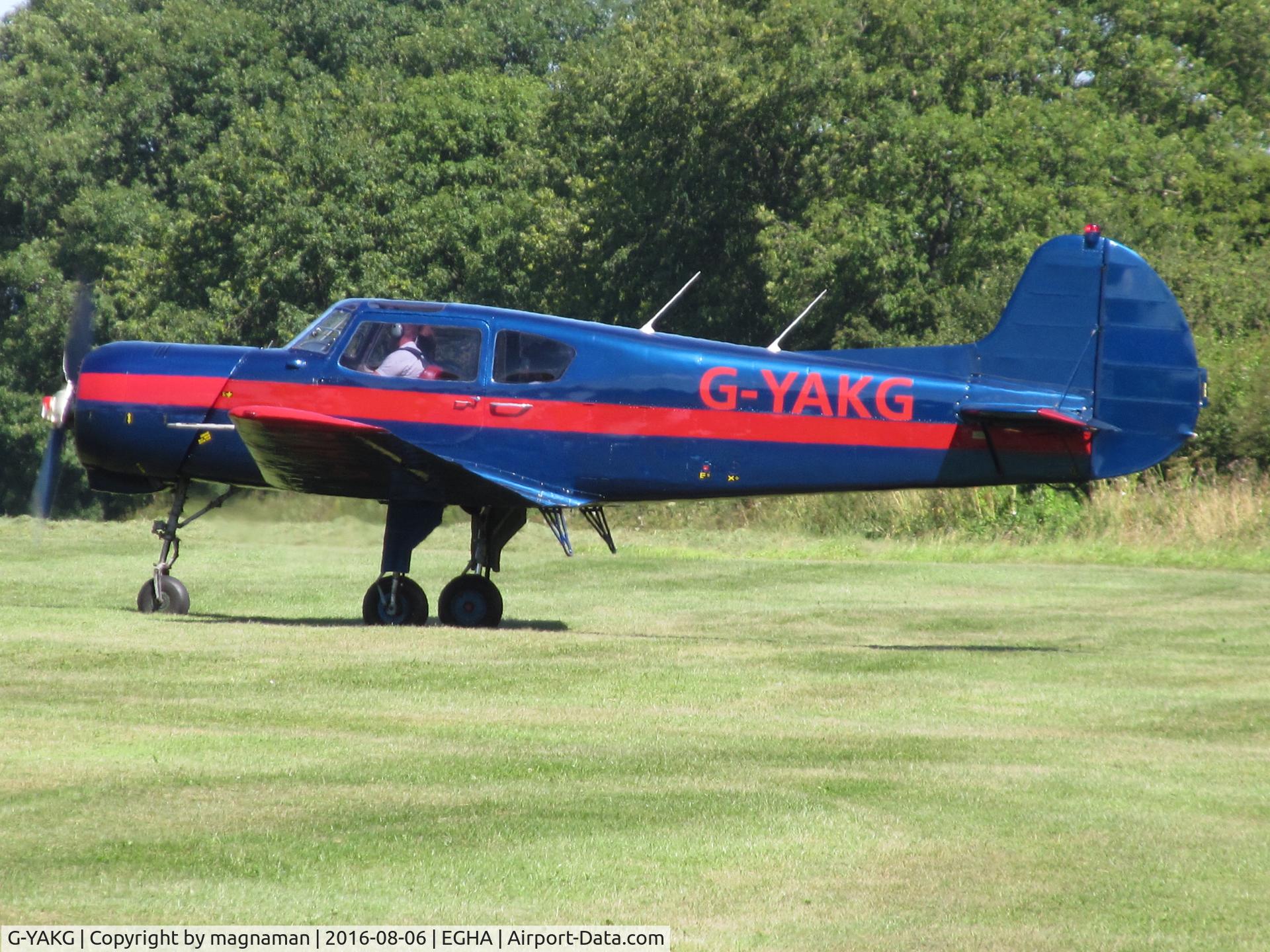 G-YAKG, 1979 Yakovlev Yak-18T C/N 22202034023, holding for departure
