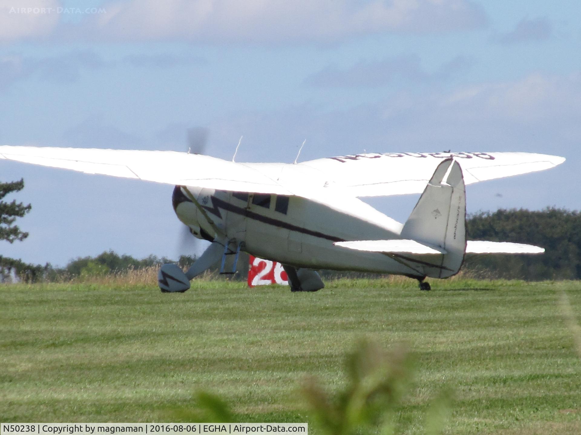 N50238, 1942 Stinson V77 Reliant C/N 77-248, long shot - holding to depart