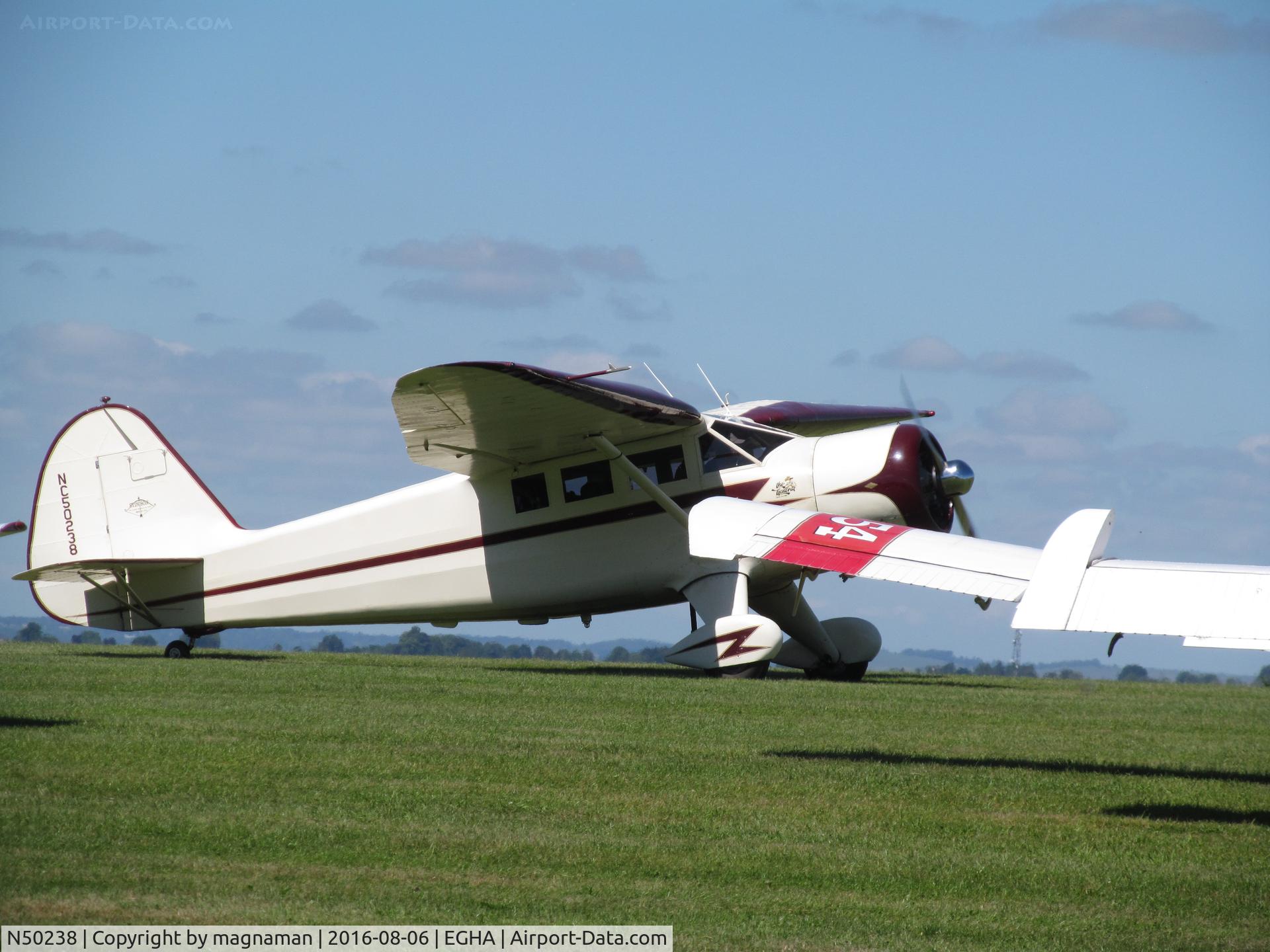 N50238, 1942 Stinson V77 Reliant C/N 77-248, taxying along line up