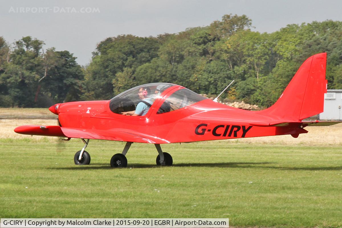 G-CIRY, 2015 Evektor EV-97 Eurostar SL C/N 2015-4222, Evektor Aerotechnik EV-97 Eurostar SL at The Real Aeroplane Company's Helicopter Fly-In, Breighton Airfield, September 20th 2015.