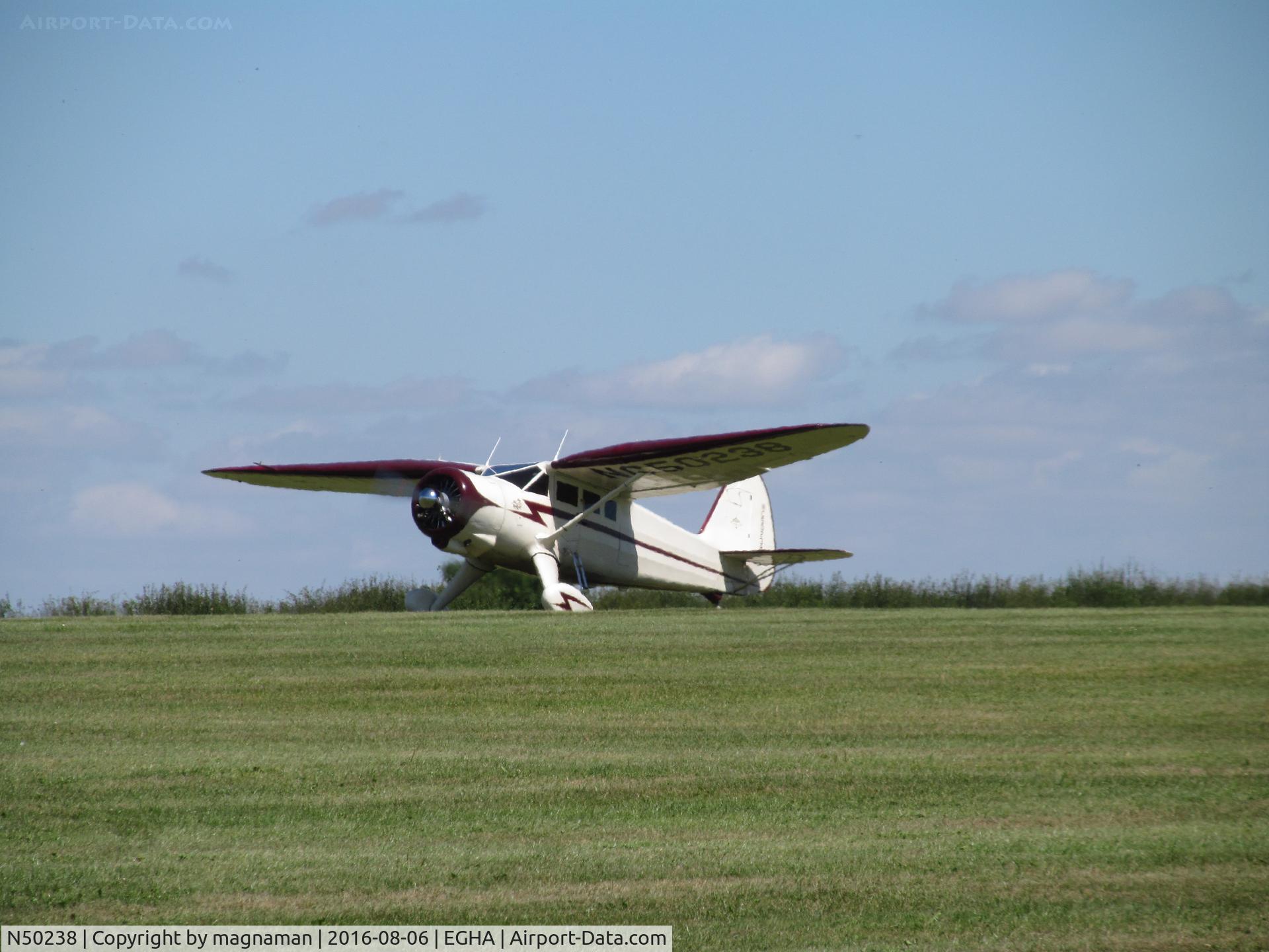 N50238, 1942 Stinson V77 Reliant C/N 77-248, rolling to depart