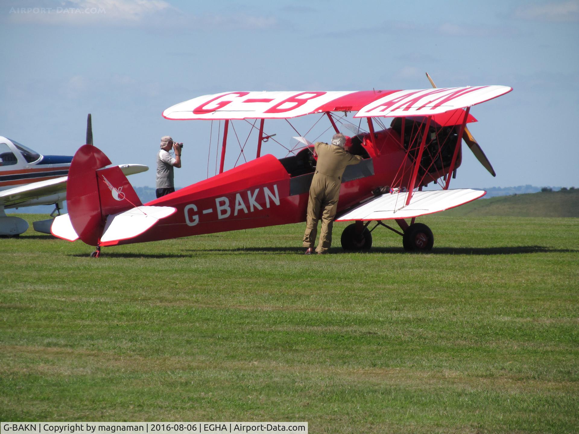 G-BAKN, 1946 Stampe-Vertongen SV-4C C/N 348, post landing checks