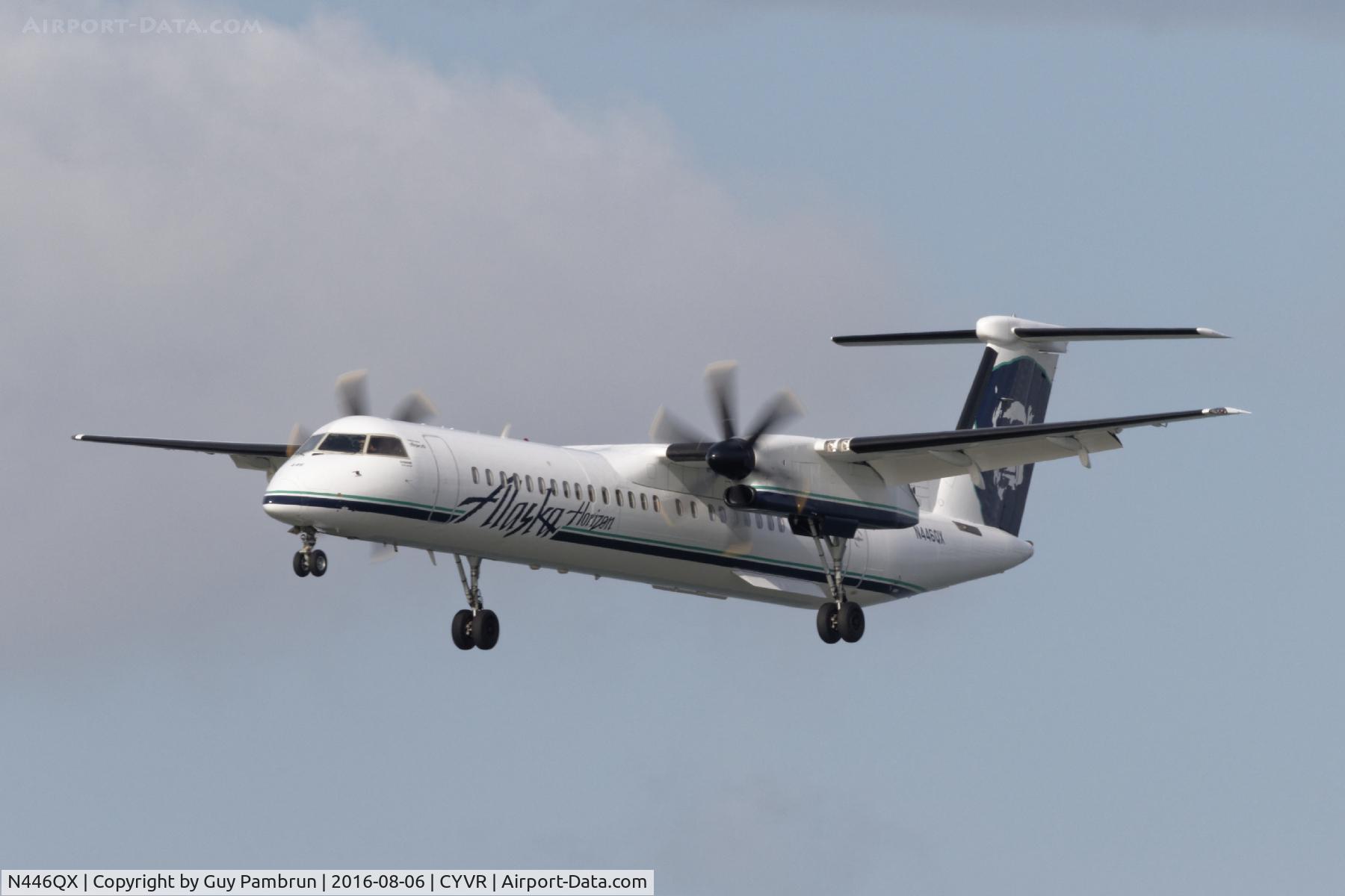N446QX, 2011 Bombardier DHC-8-402 Dash 8 C/N 4363, Landing