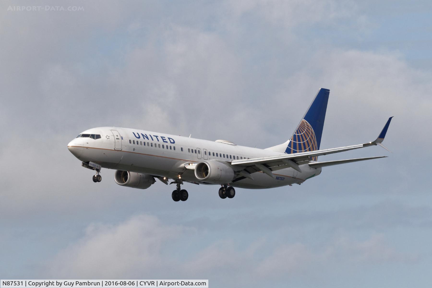 N87531, 2011 Boeing 737-824 C/N 39999, Landing